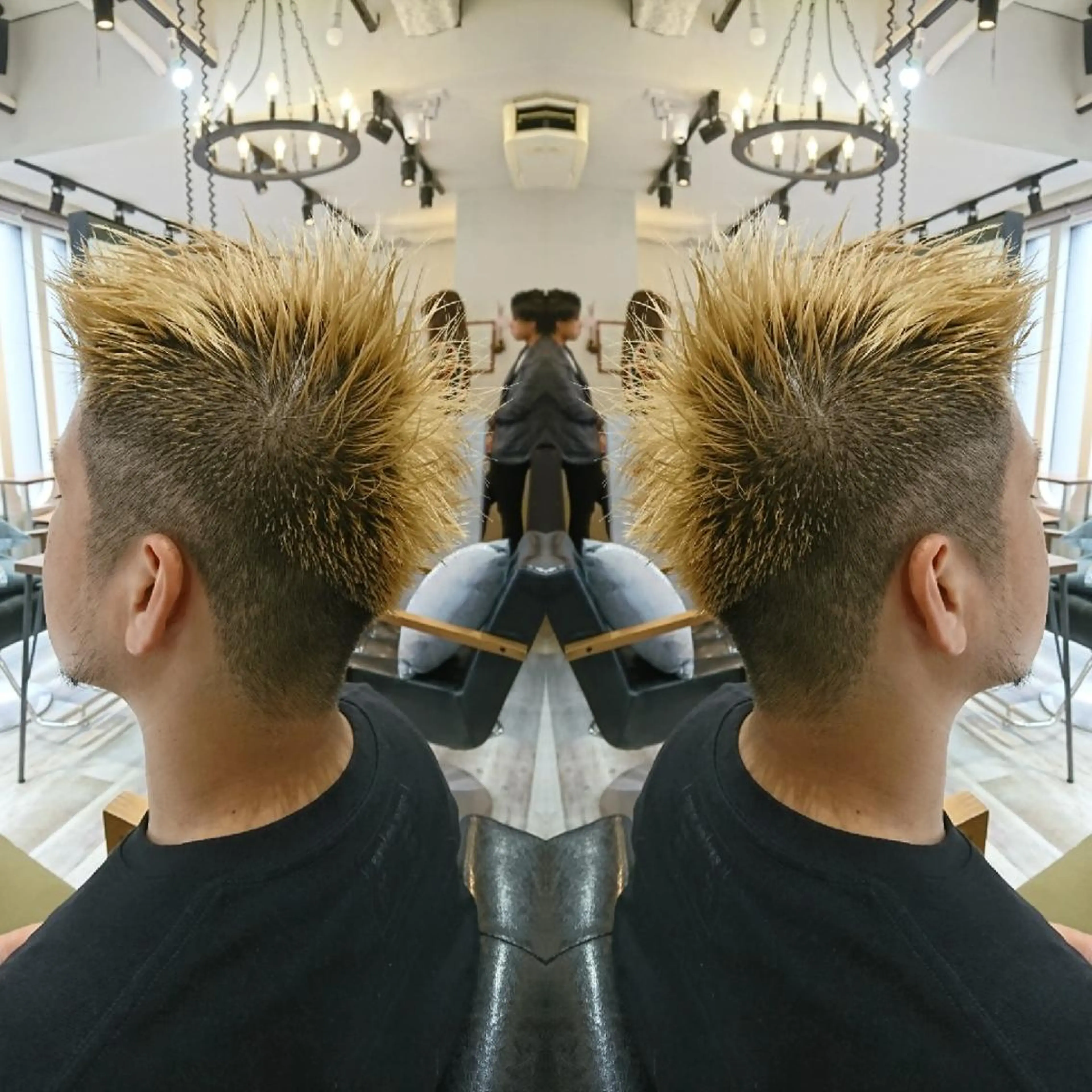 メンズ ショート 刈り上げ 艶カラー/インナー /グラデ/大西小百合のヘアスタイル