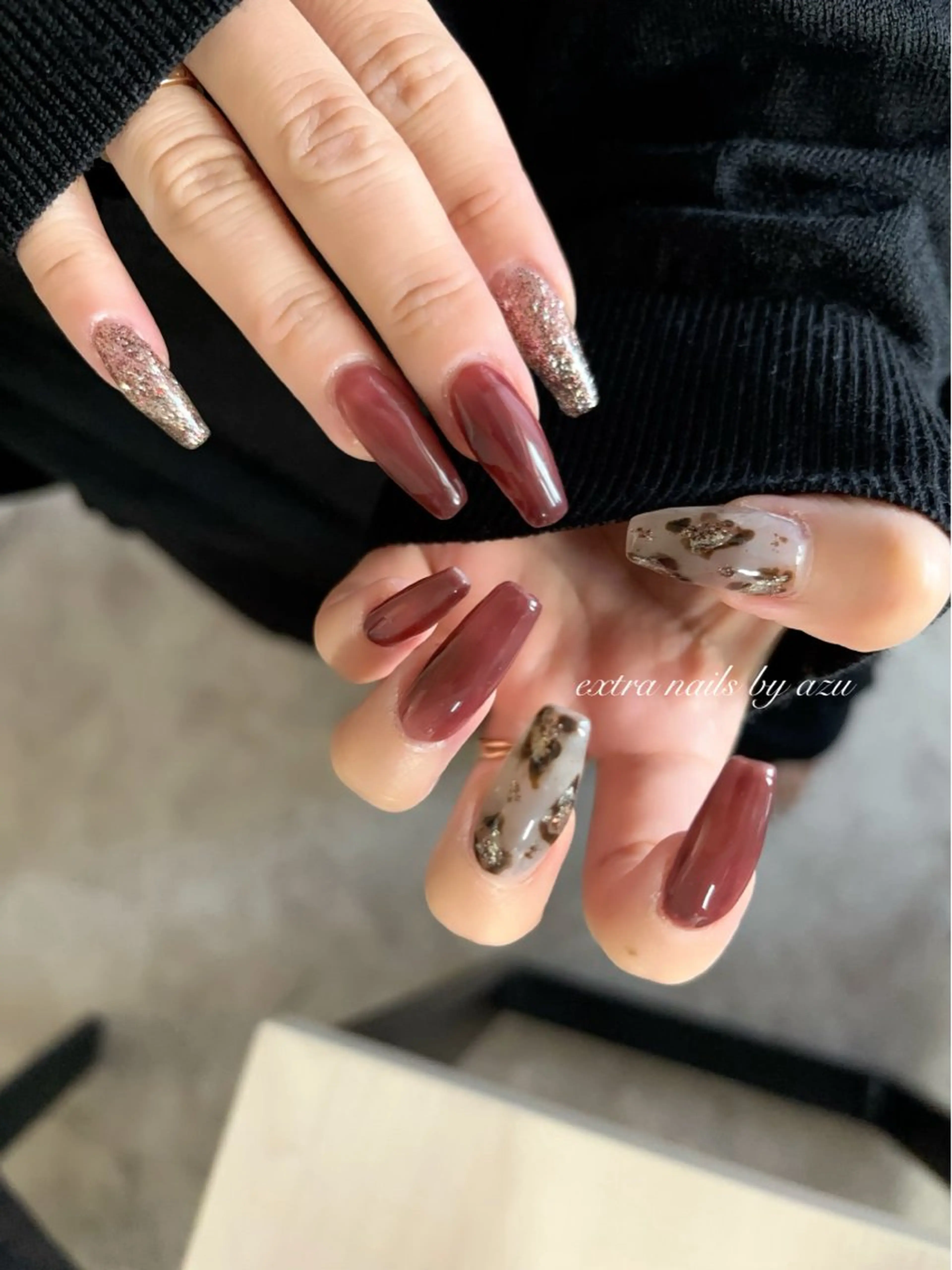 ネイル アニマル柄 ハンドネイル extranails ／lemellaのネイルデザイン