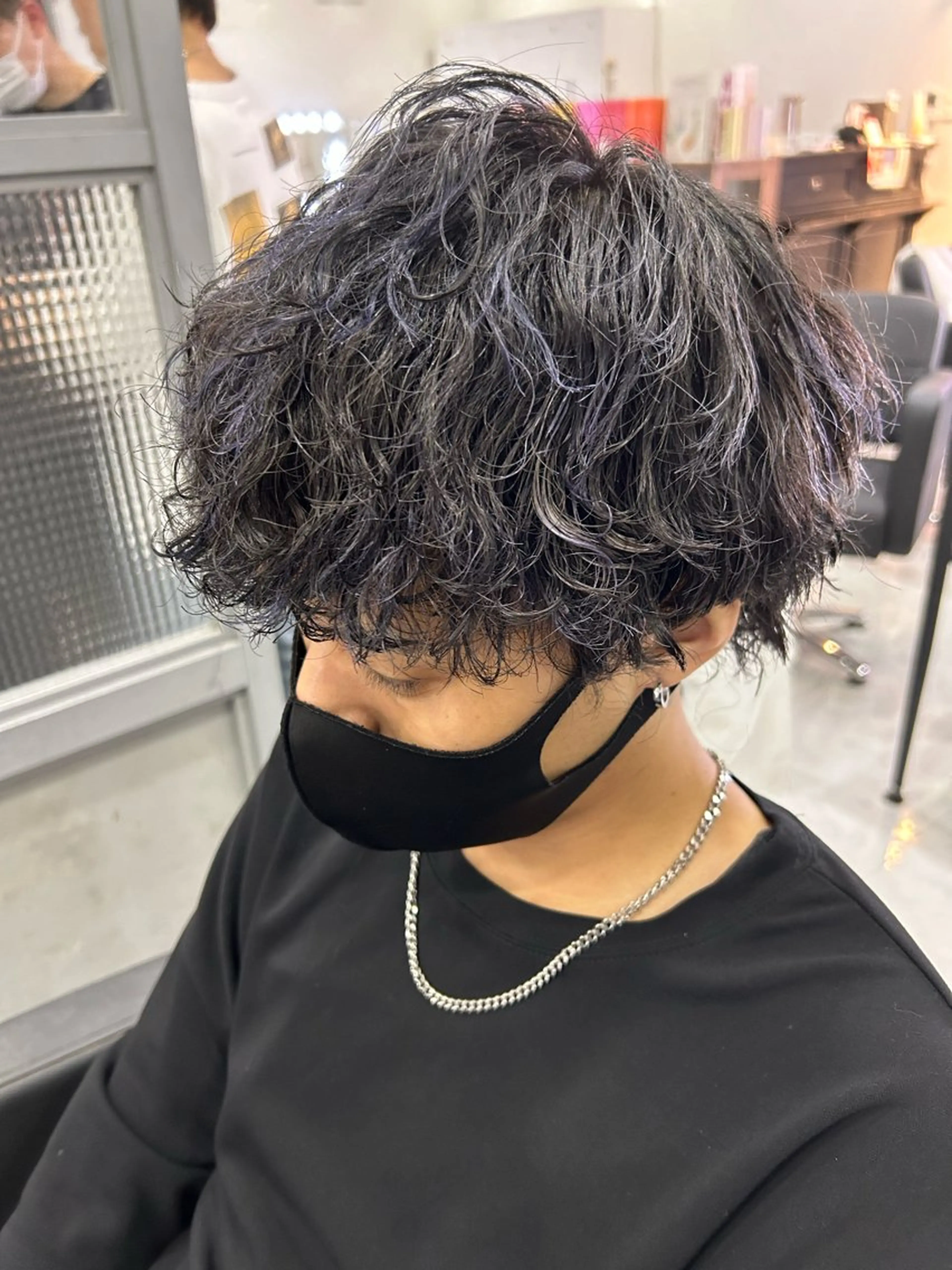 ショート カラー パーマ ヘアアレンジ メンズ 🔥メンズパーマ 特化 渡辺一翔のヘアスタイル