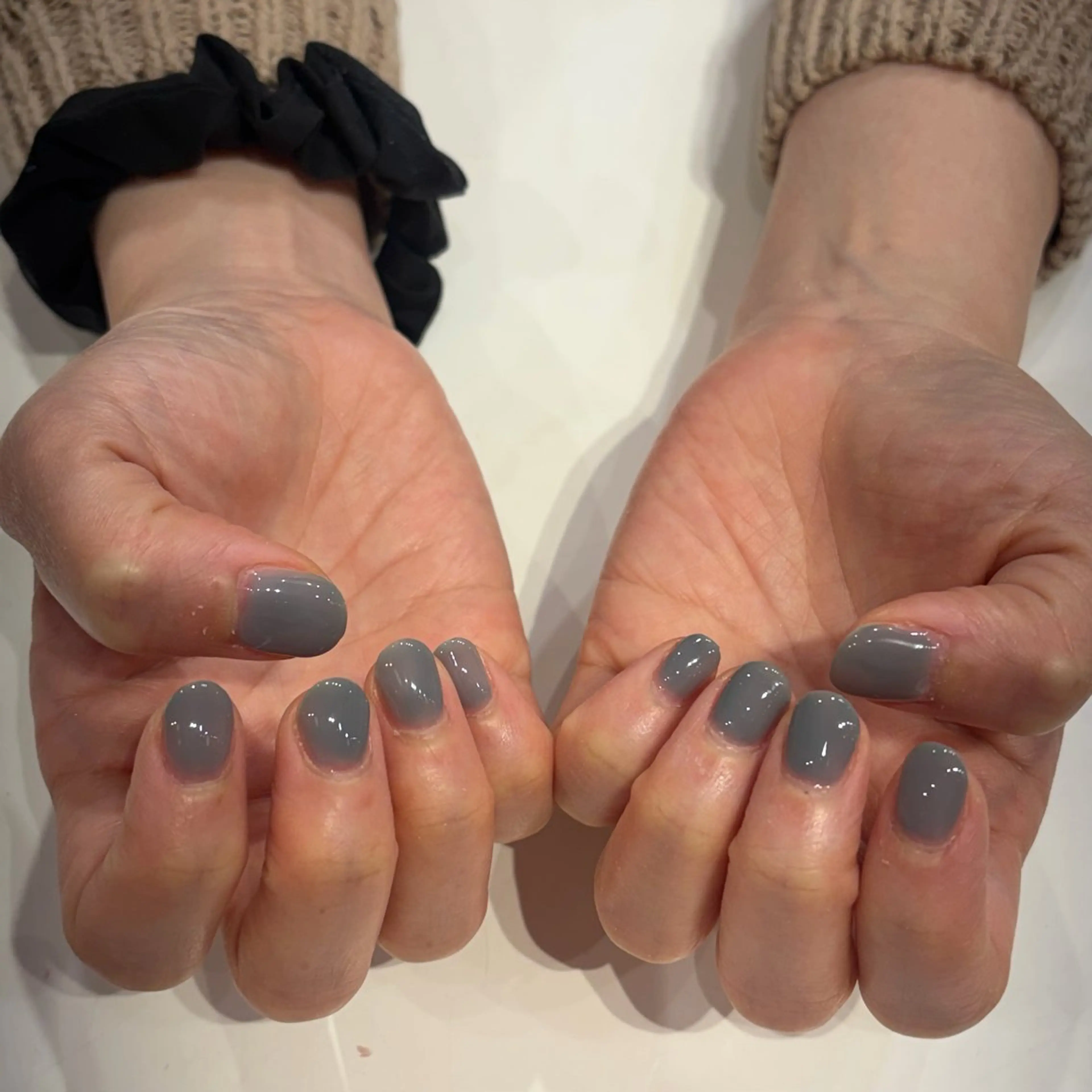 ネイル ワンカラーネイル SHELL NAIL ホノカ🤍のネイルデザイン