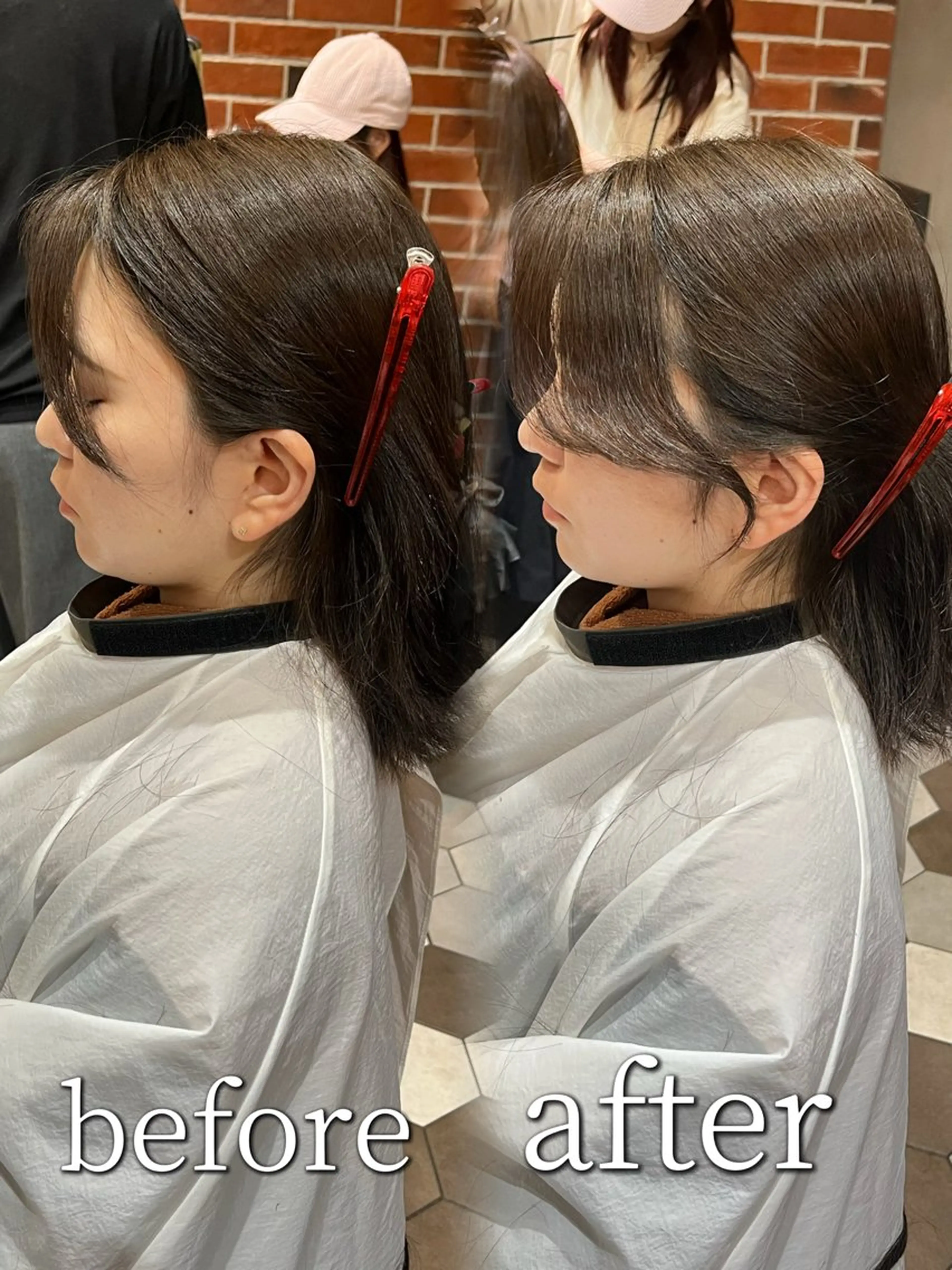 ヘアアレンジ カット ヘアカラー 似合わせ顔まわり カット💛森尾真由美のヘアスタイル