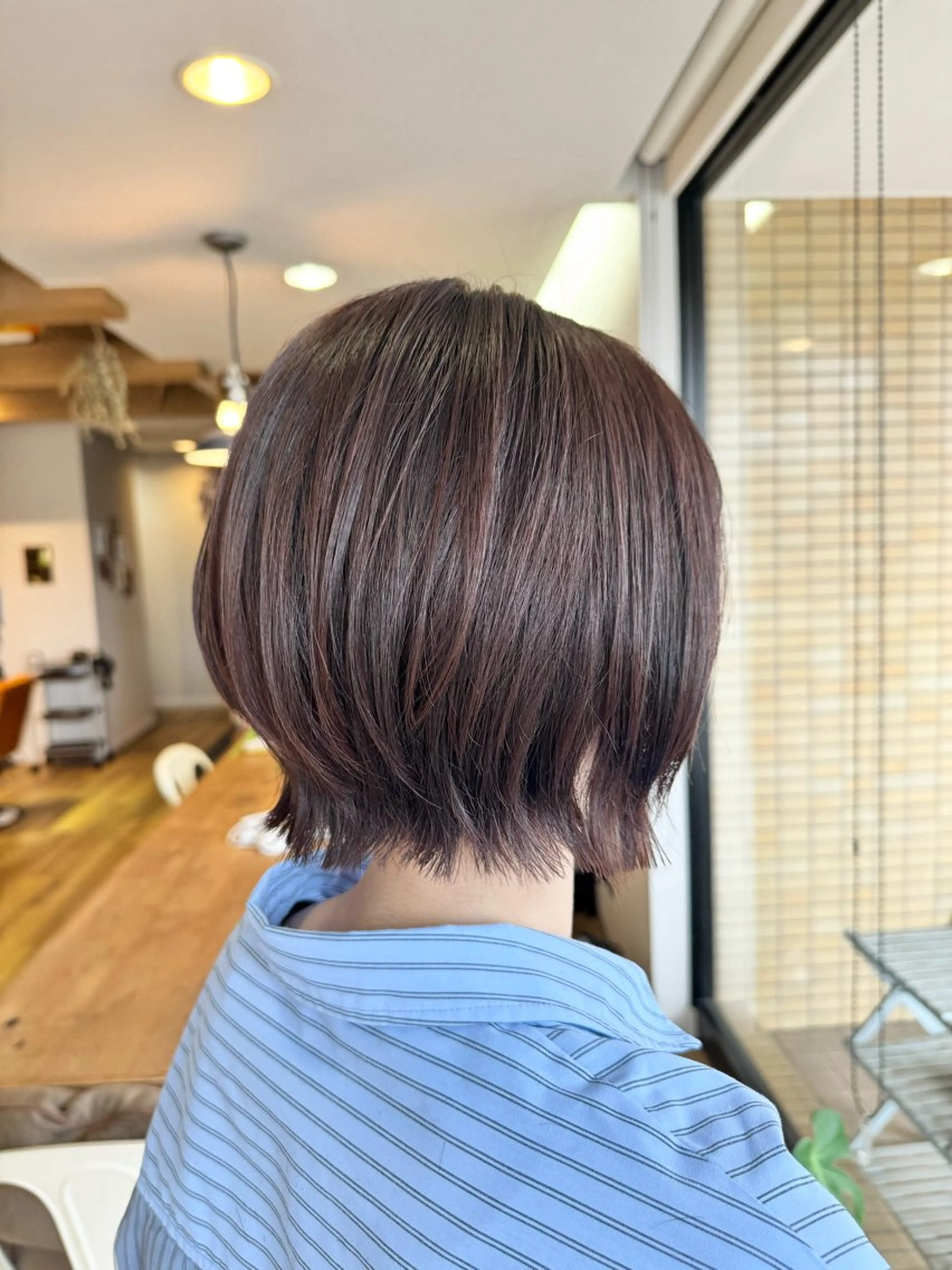 ショート ボブレイヤー ボブ レイヤーカット カット トリートメント ツキダテ ユイのヘアスタイル