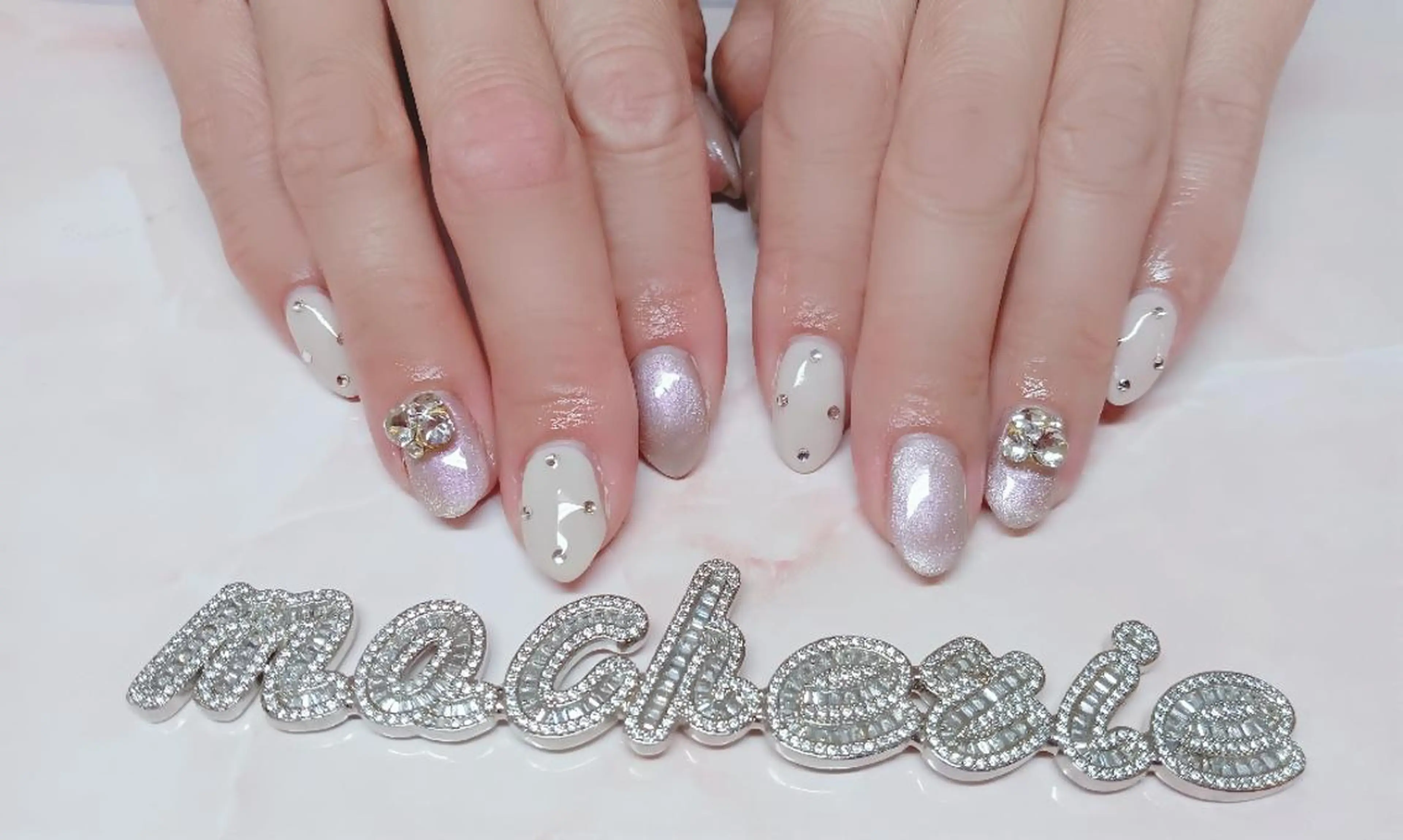 ネイル キラキラネイル マグネットネイル ハンドネイル Nail Salon macherieのネイルデザイン