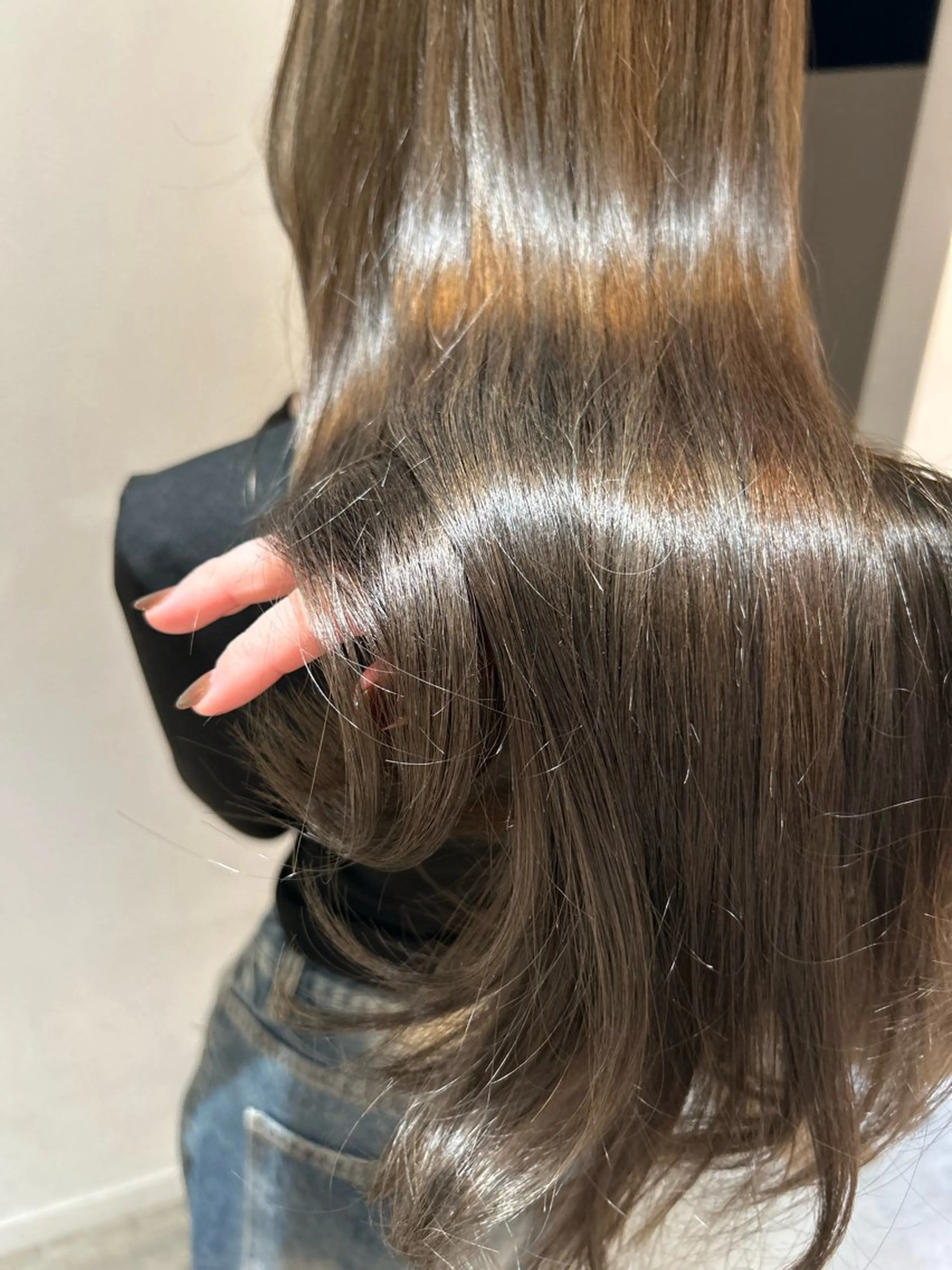 ロング カラー パーマ ヘアカラー トリートメント レイヤー/透明感/ ブリーチなし/わかなのヘアスタイル