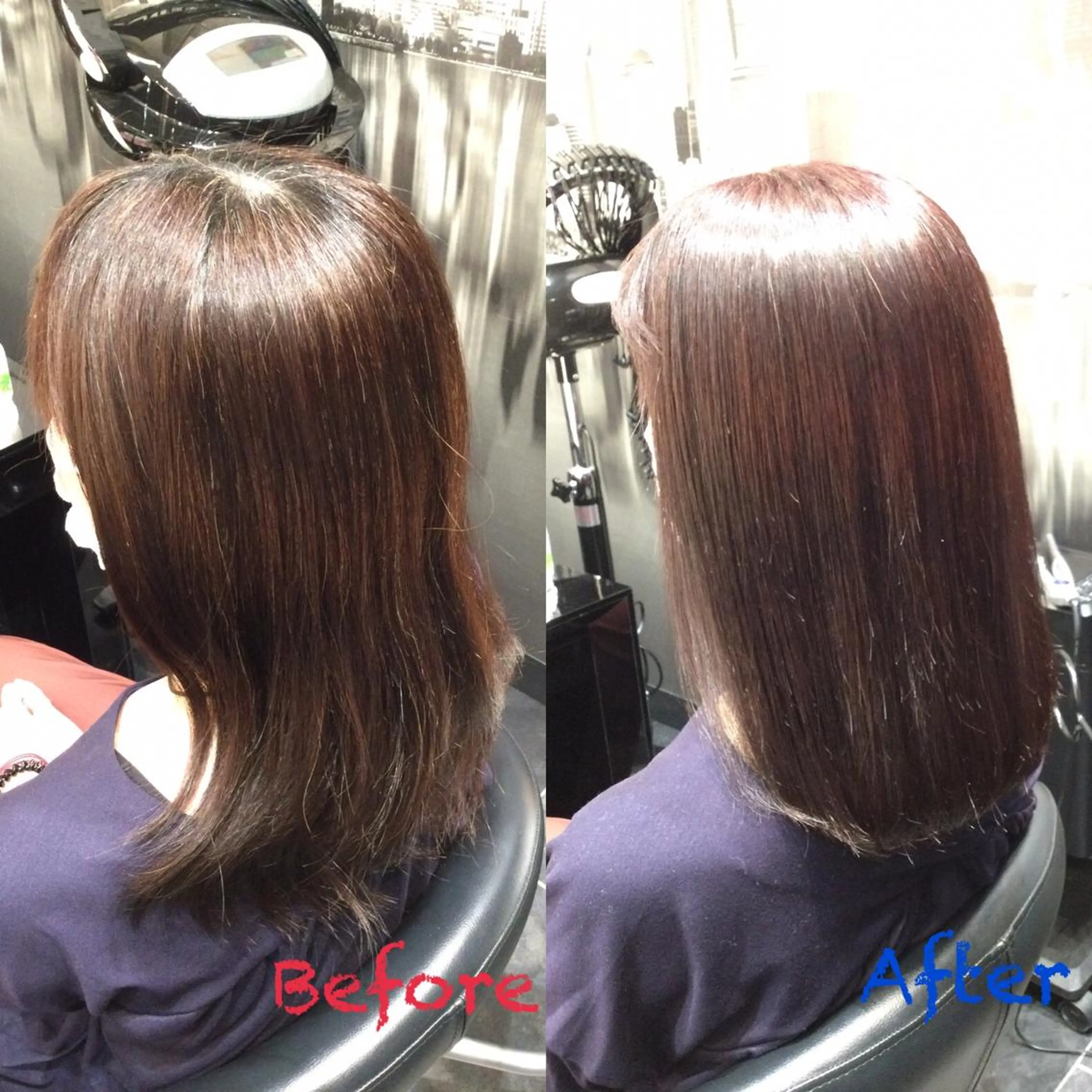 セミロング カラー Annon プライベートサロンのヘアスタイル