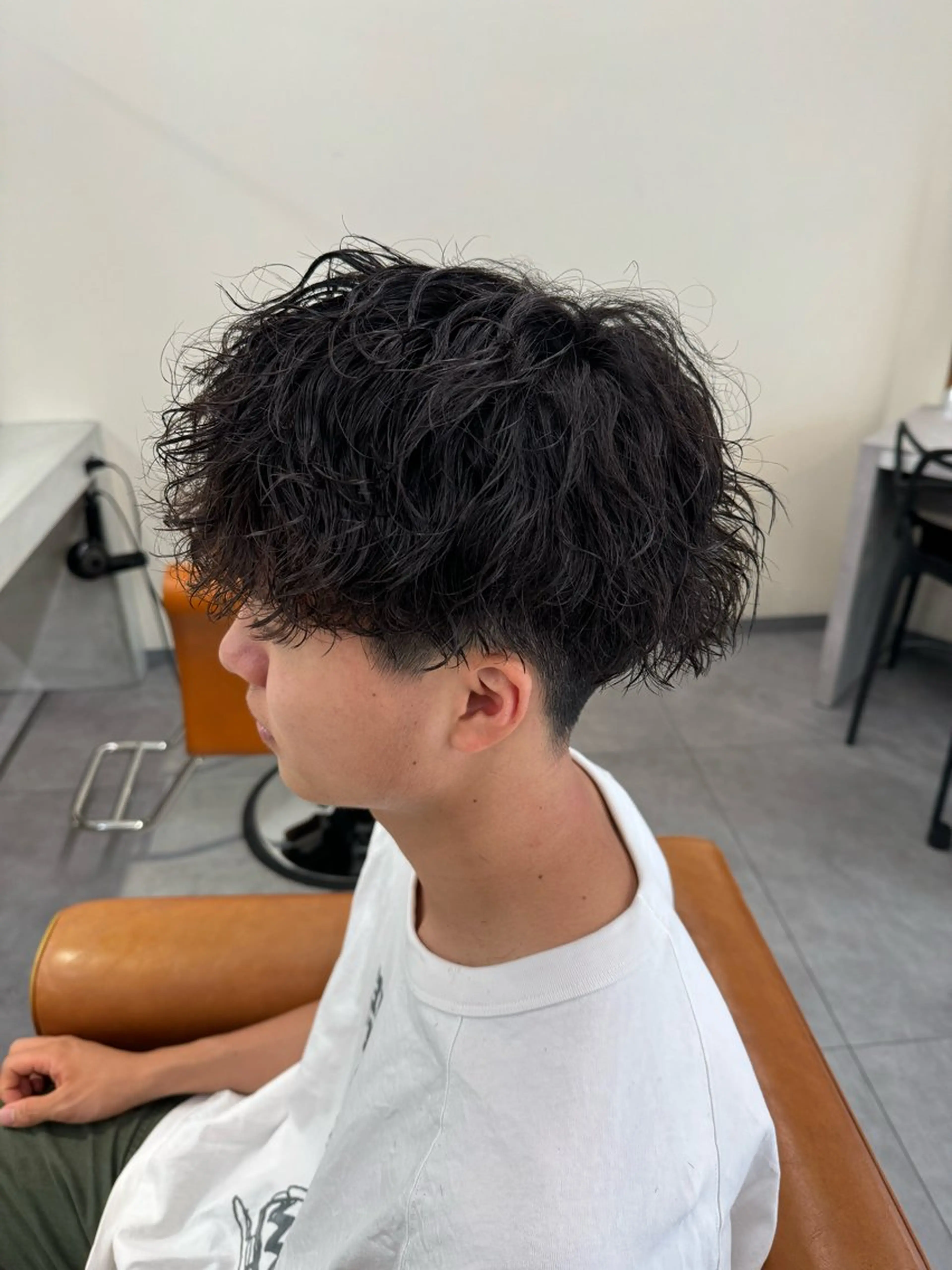 パーマ メンズ センターパート フェードカット マッシュ メンズパーマ メンズツイストパーマ カット パーマ パーマ/京都駅 /メンズ/藤井 翔のヘアスタイル