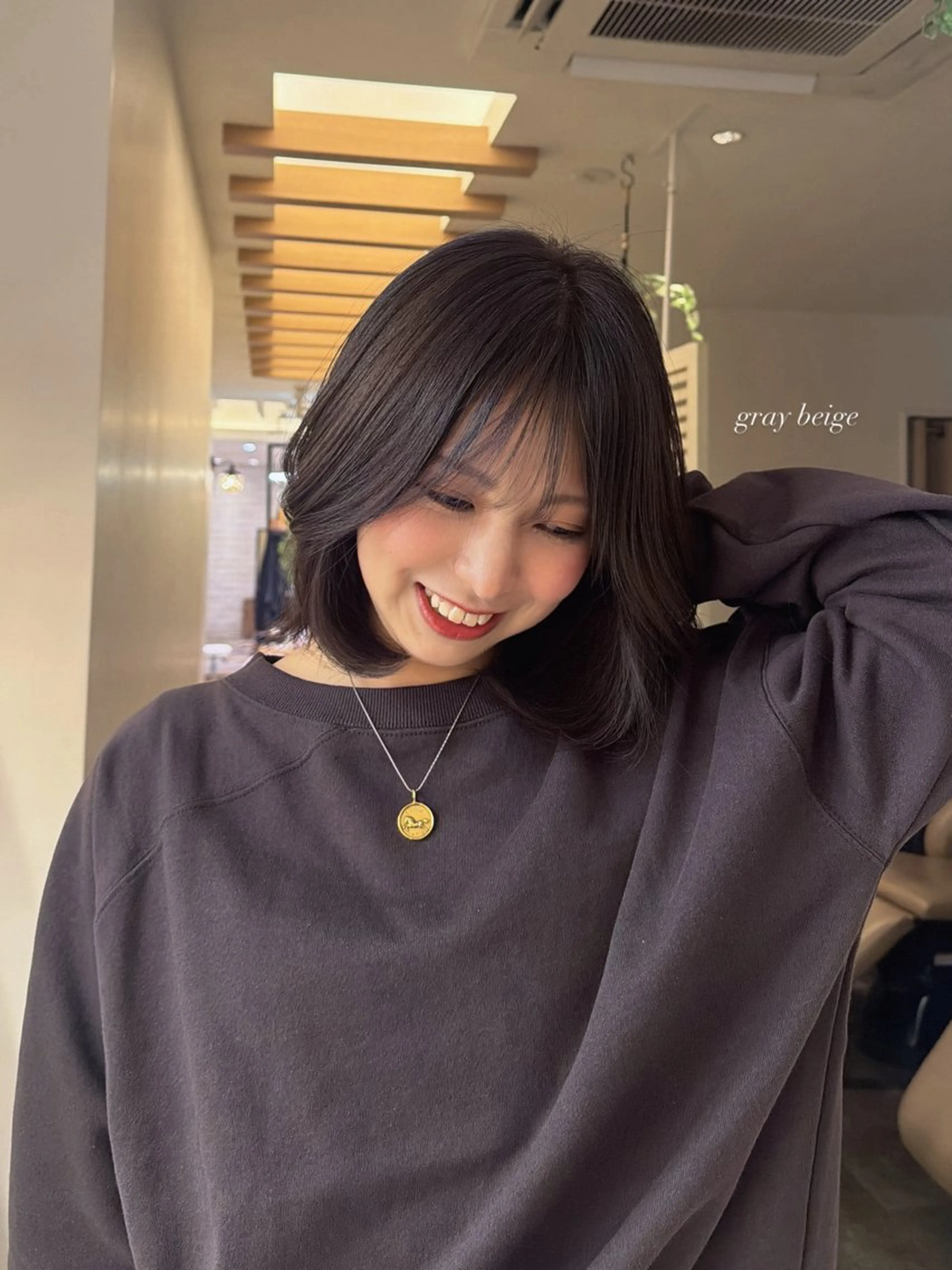 セミロング ヘアカラー LONESS GINZA所属・FUJIIKANON /パーマモデル募集中のヘアスタイル