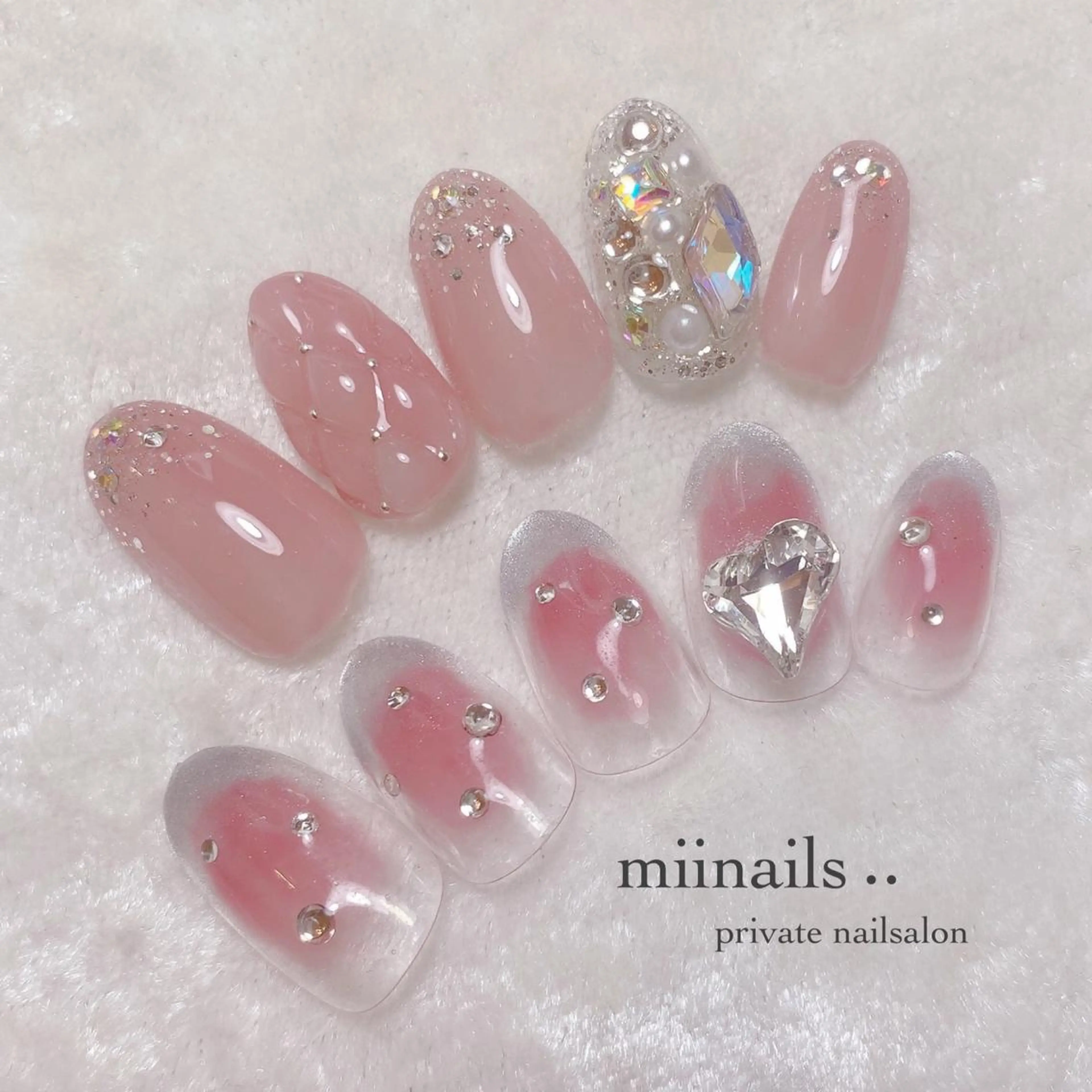 ネイル 韓国ネイル ワンホンネイル ハンドネイル nailsalon miinailsのネイルデザイン