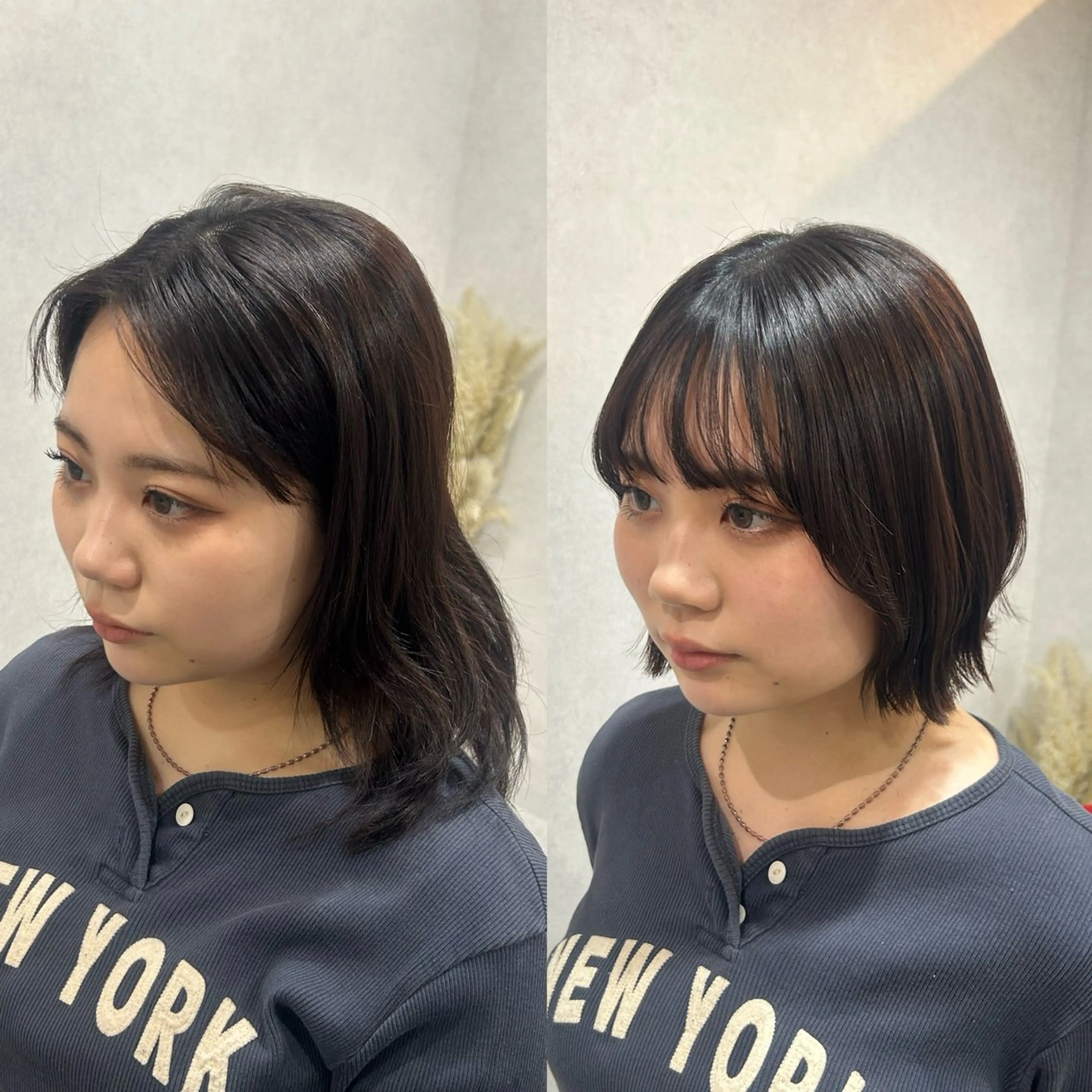 ミディアム ボブ 小顔カット 柔らかい縮毛矯正/ ボブ/北林のヘアスタイル