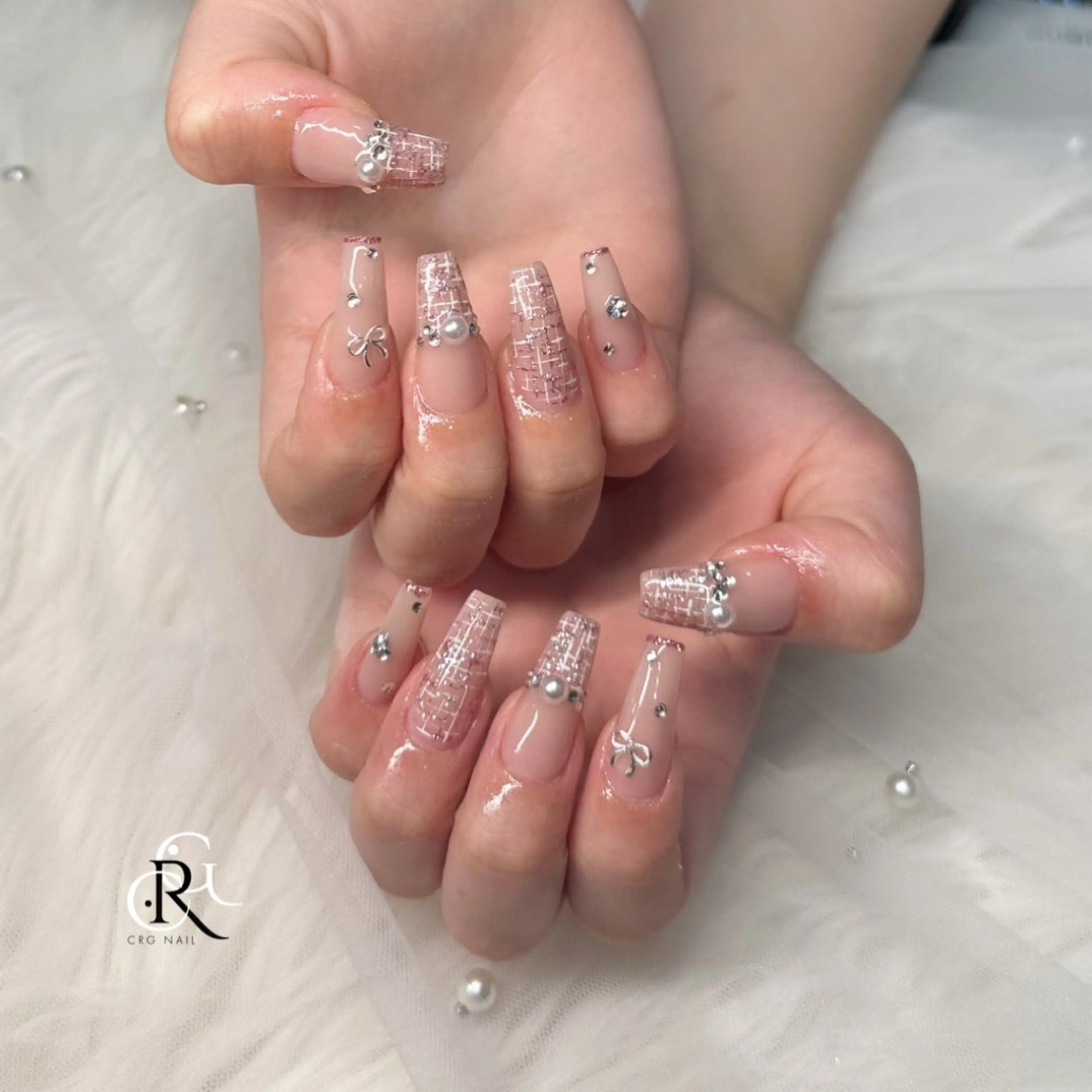 ネイル ツイードネイル ハンドネイル RURI  トレンド スカルプ/美フォルムのネイルデザイン
