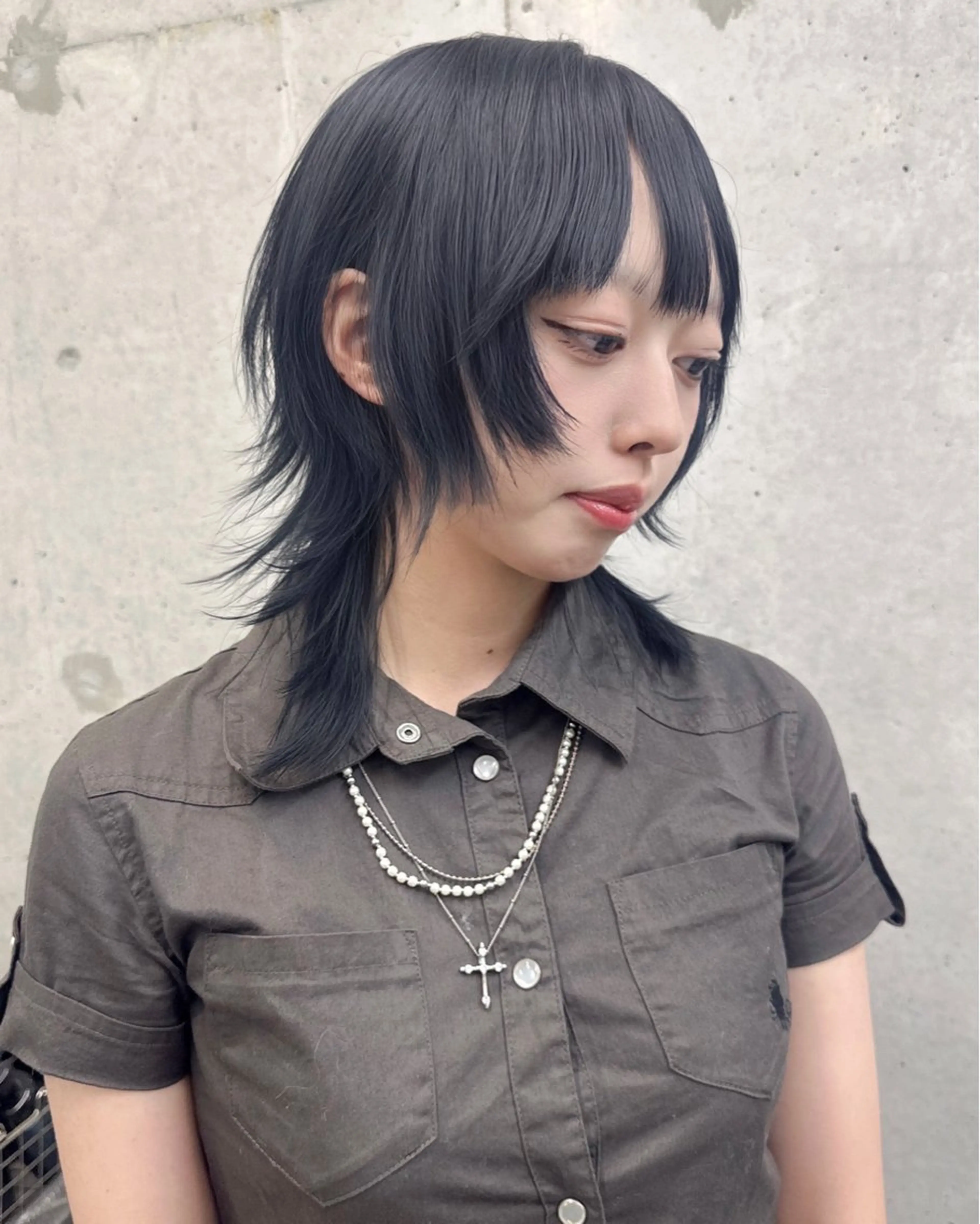 ミディアム カラー カット ヘアカラー トリートメント Amelie yunのヘアスタイル