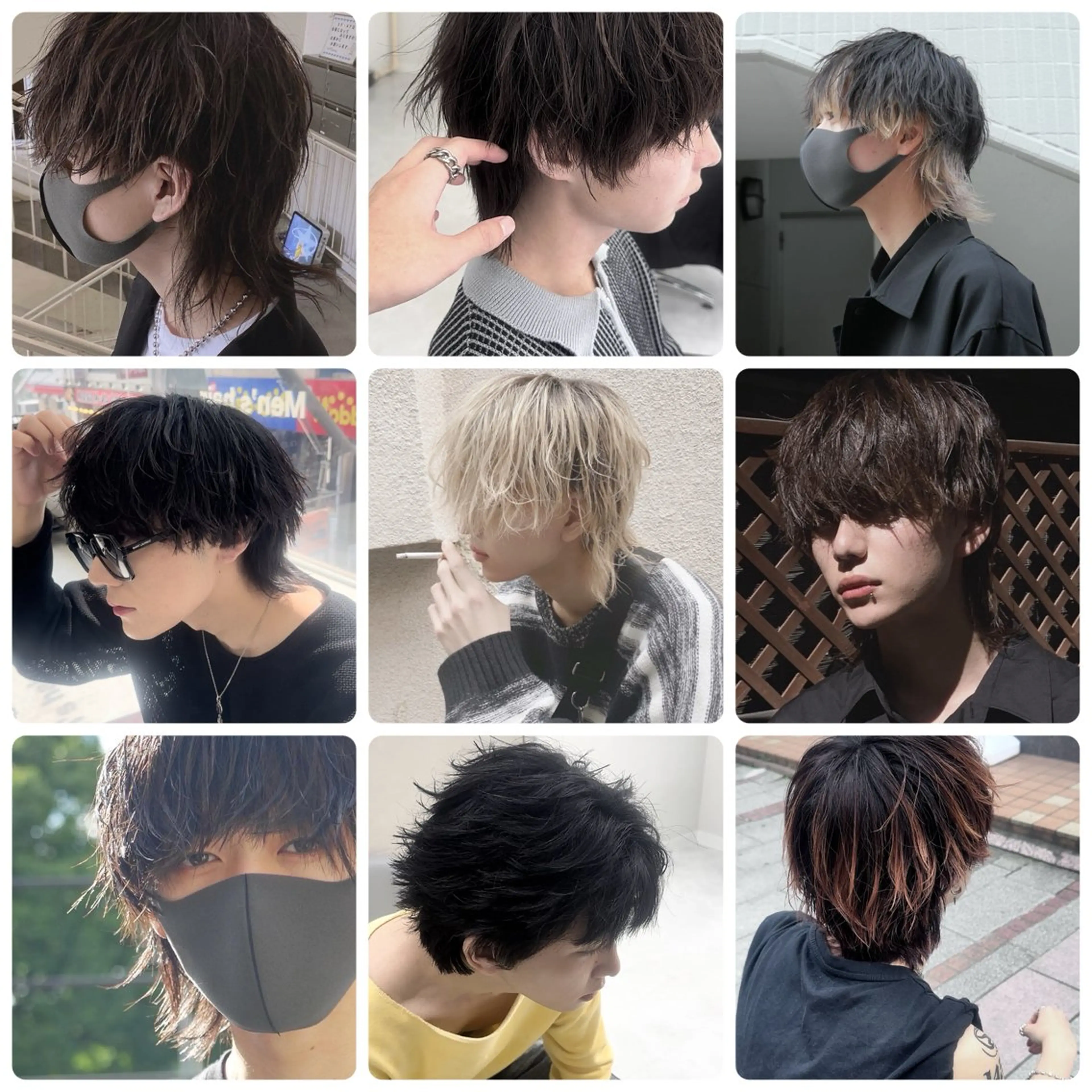 カラー メンズ メンズウルフカット ウルフカット カット ニュアンス/フェザー /ウルフ/伶馬のヘアスタイル