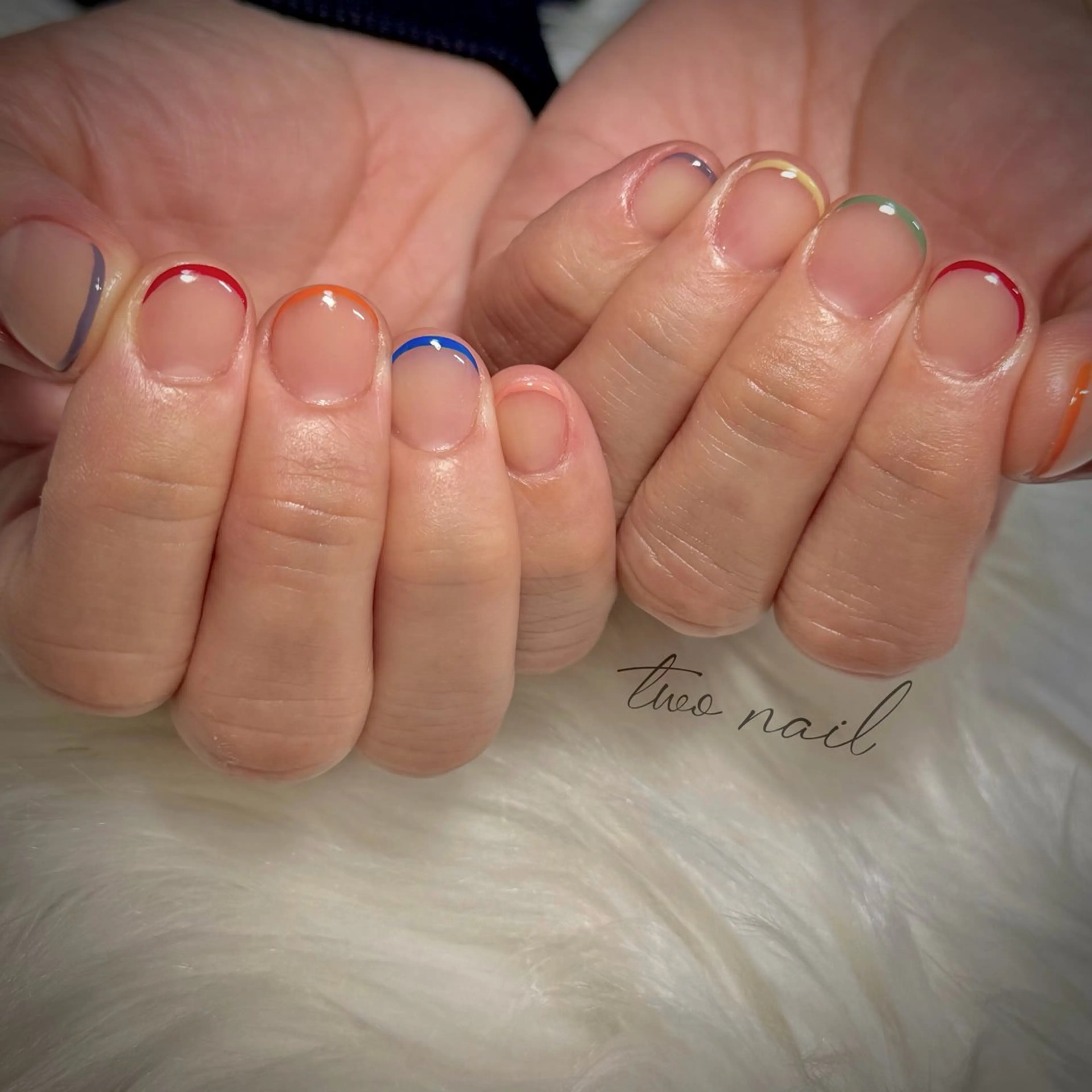 ネイル アートネイル ネイルチップ ホワイト ハンドネイル two nailのネイルデザイン