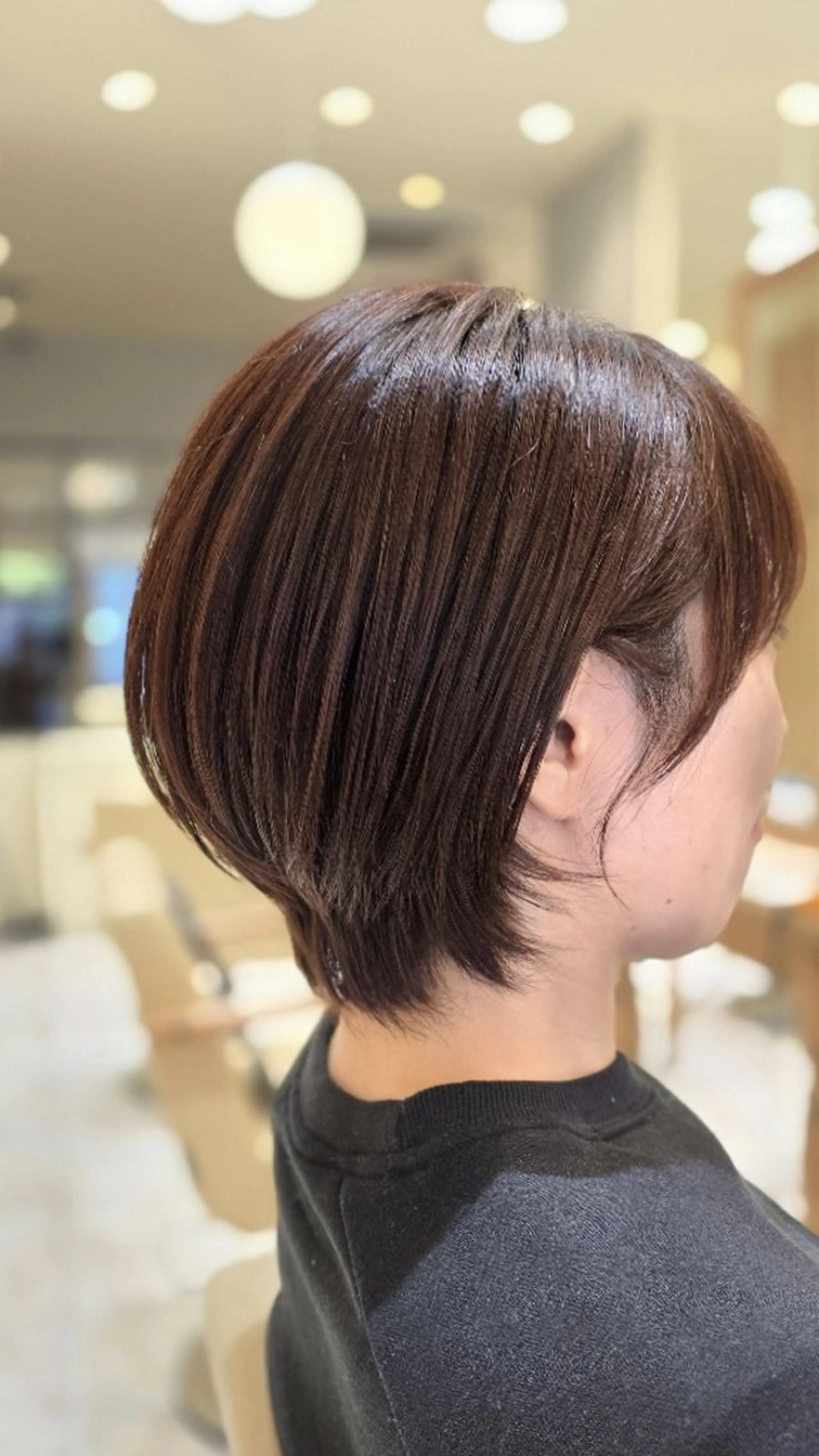 ショート カラー ショートボブ ベージュカラー オレンジ オレンジベージュ ボブ CREA板橋/ 高橋諒一のヘアスタイル