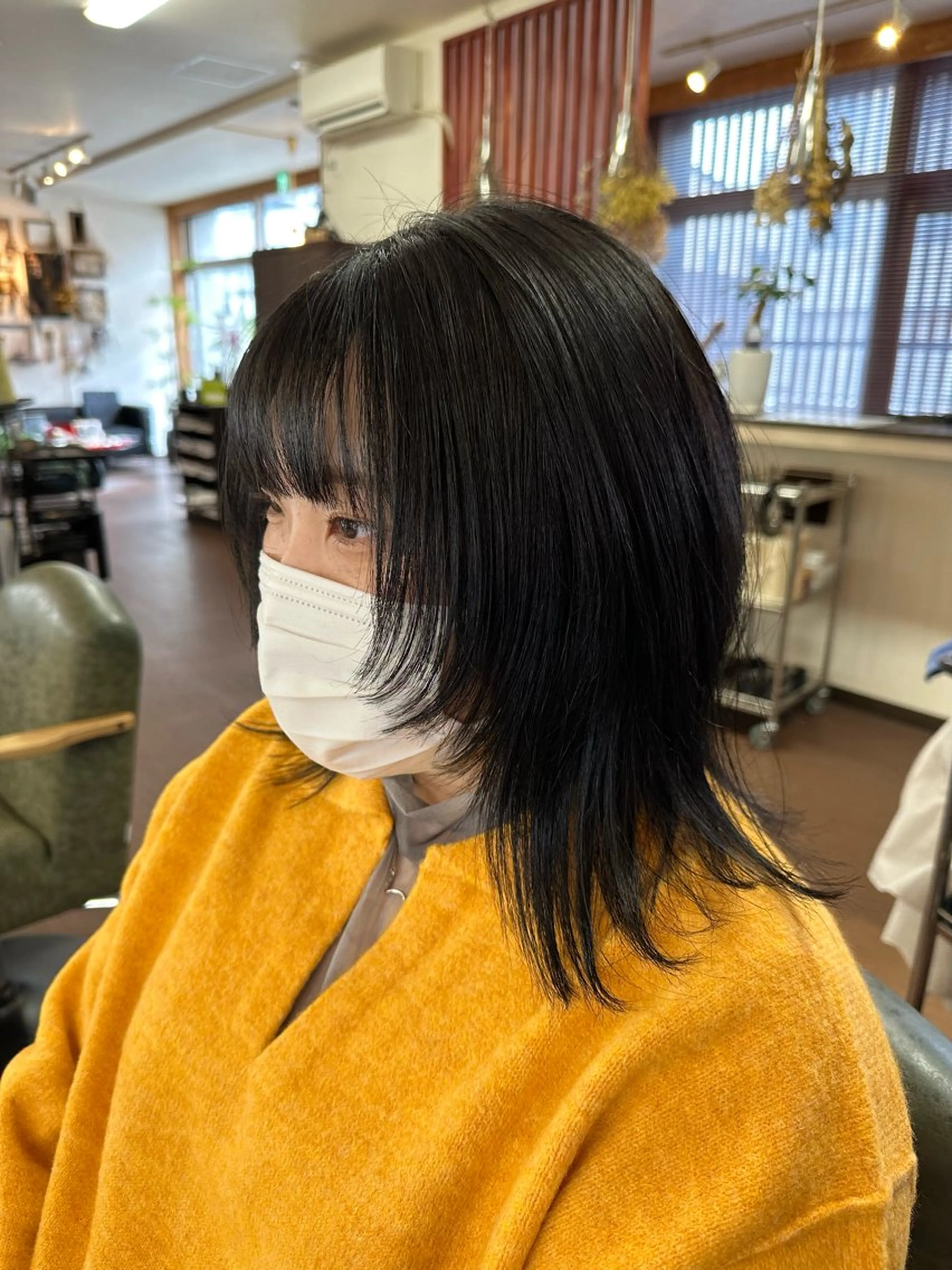ミディアム カラー パーマ ブルーカラー ブルーグレー カット ヘアカラー 大人かわいいインナー カラー/菊池柊真🎨のヘアスタイル