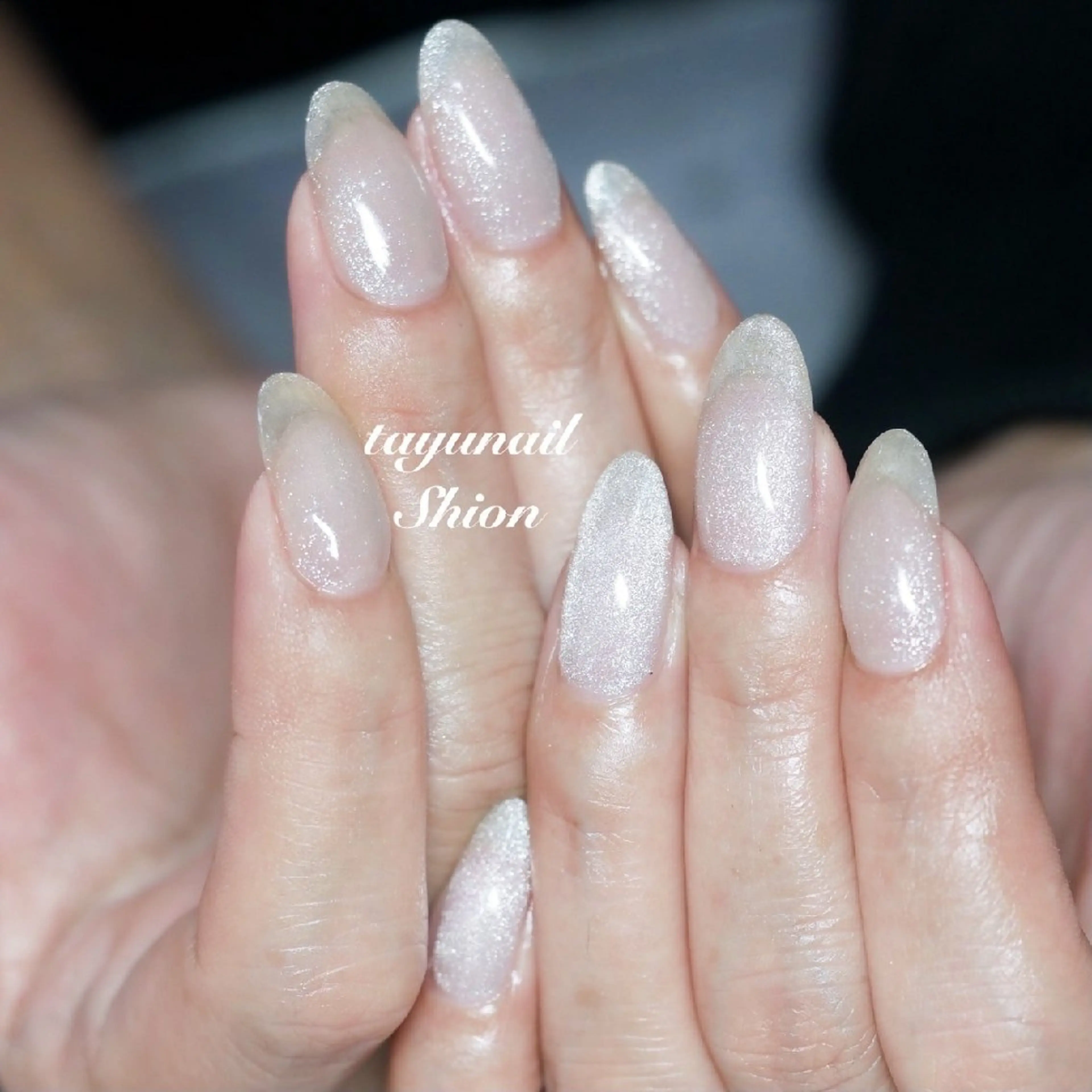 ネイル ジェルネイル キラキラネイル マグネットネイル パラジェル 冬ネイル ネイルサロン 【たゆnail】のネイルデザイン