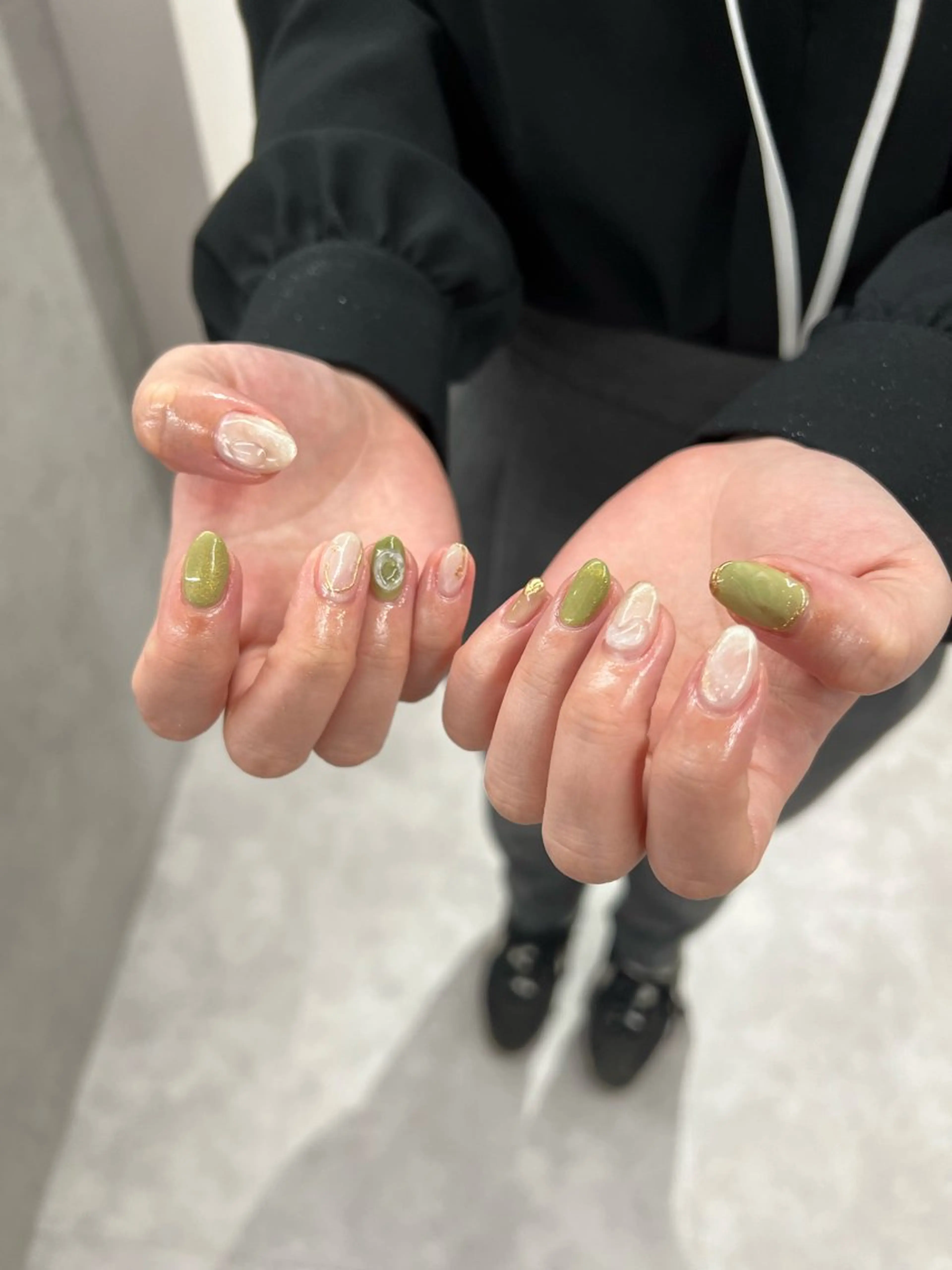 ネイル ジェルネイル 韓国ネイル ニュアンスネイル パラジェル シンプルネイル Bana_ Nailのネイルデザイン