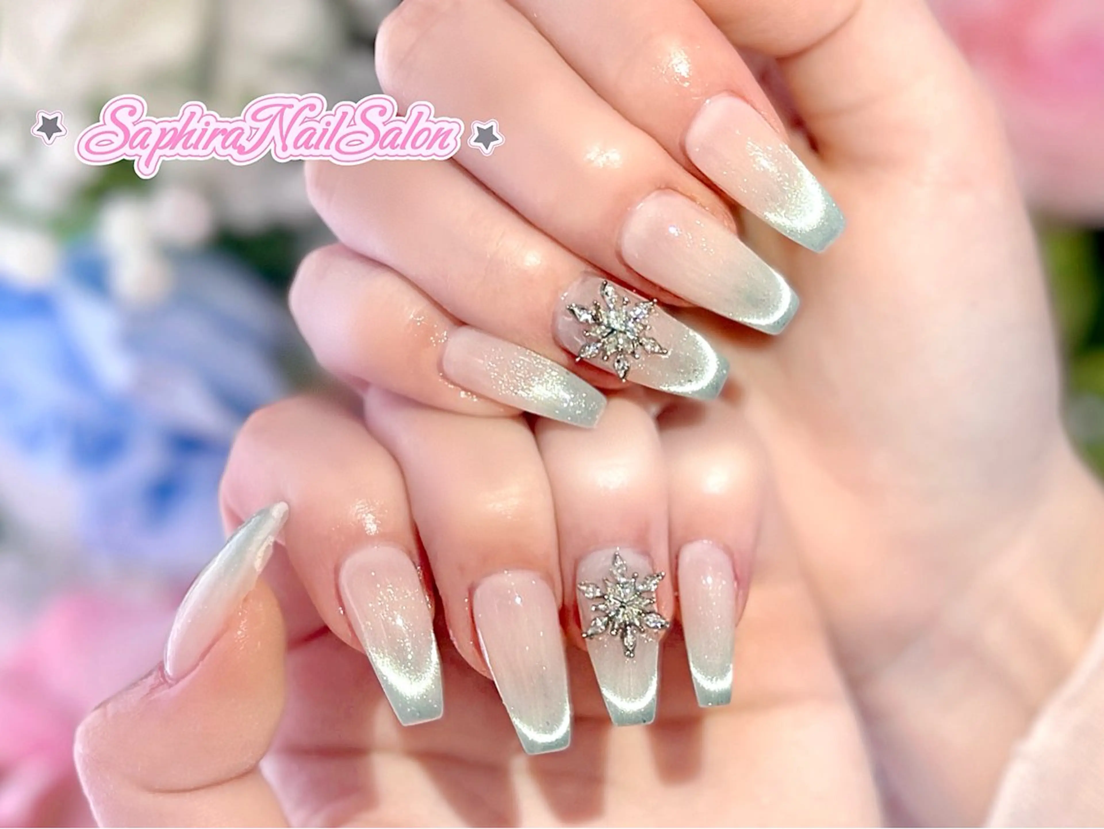 カラー ハンドネイル Saphiraネイル サロン錦糸町のネイルデザイン