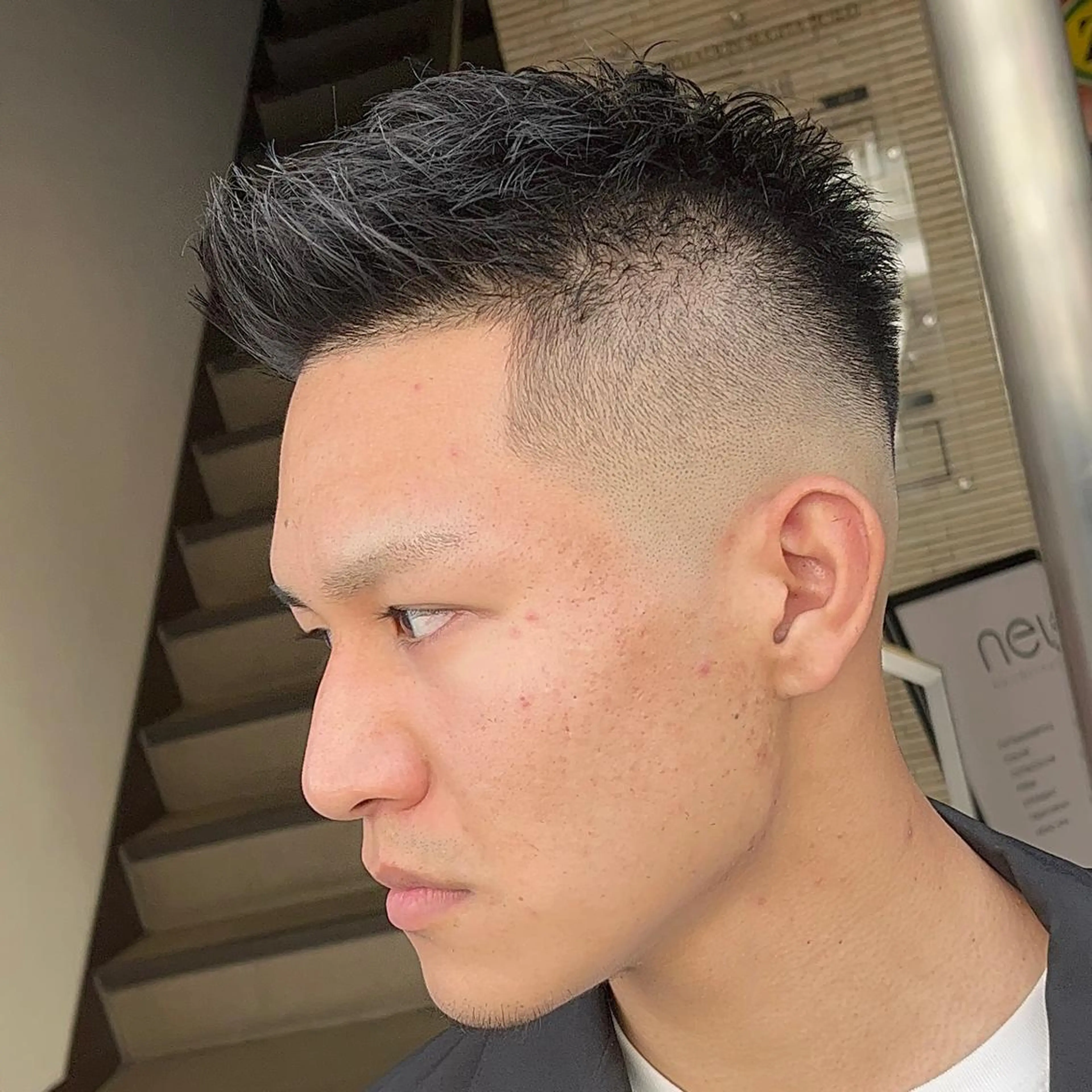 ショート メンズ フェードカット メンズパーマ スキンフェード スペインカール 立川/メンズパーマ 厚進太郎のヘアスタイル