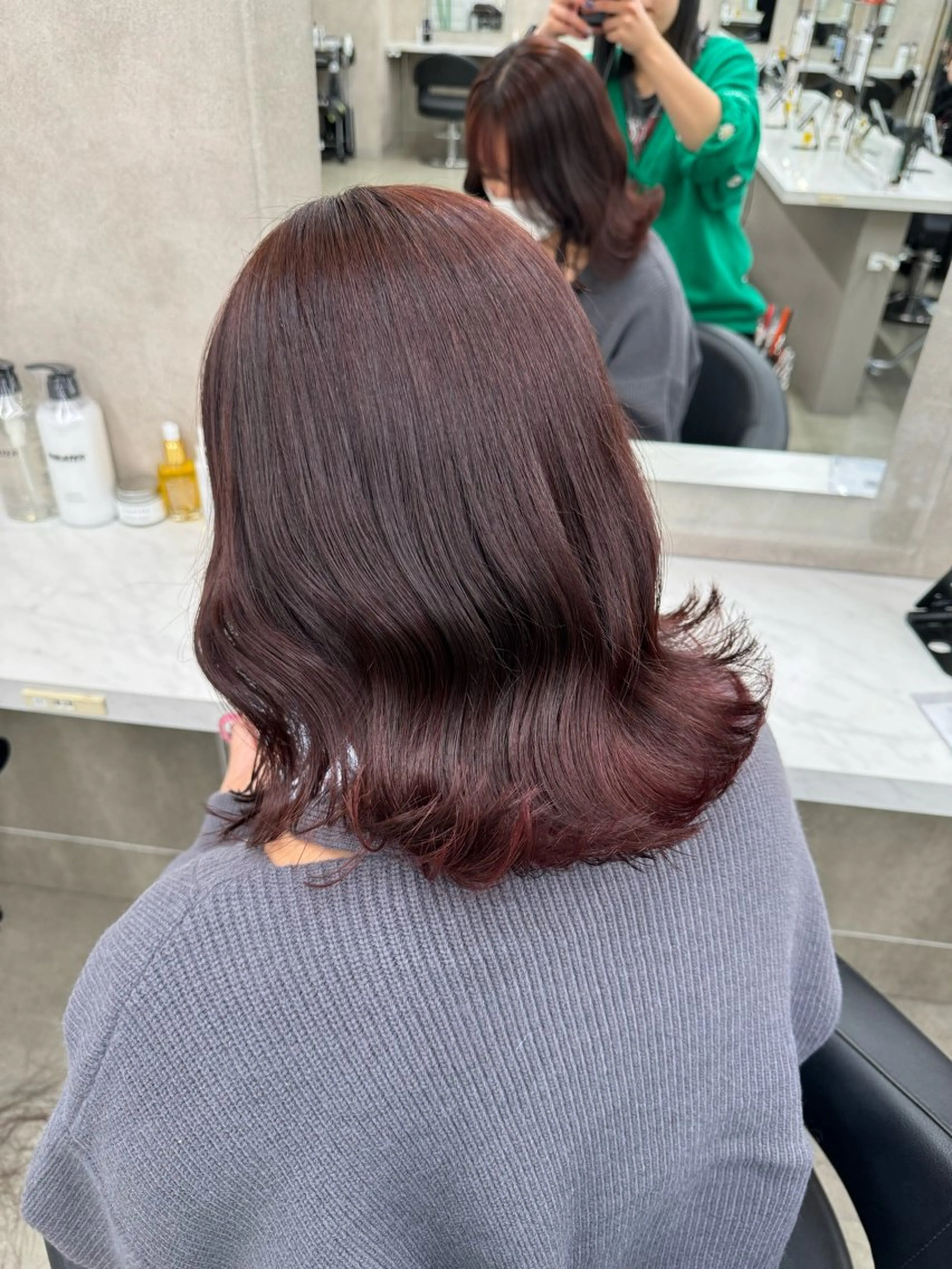 ミディアム カラー パーマ ヘアアレンジ メンズ キッズ 韓国系🇰🇷🩶 艶暗髪/MEIのヘアスタイル