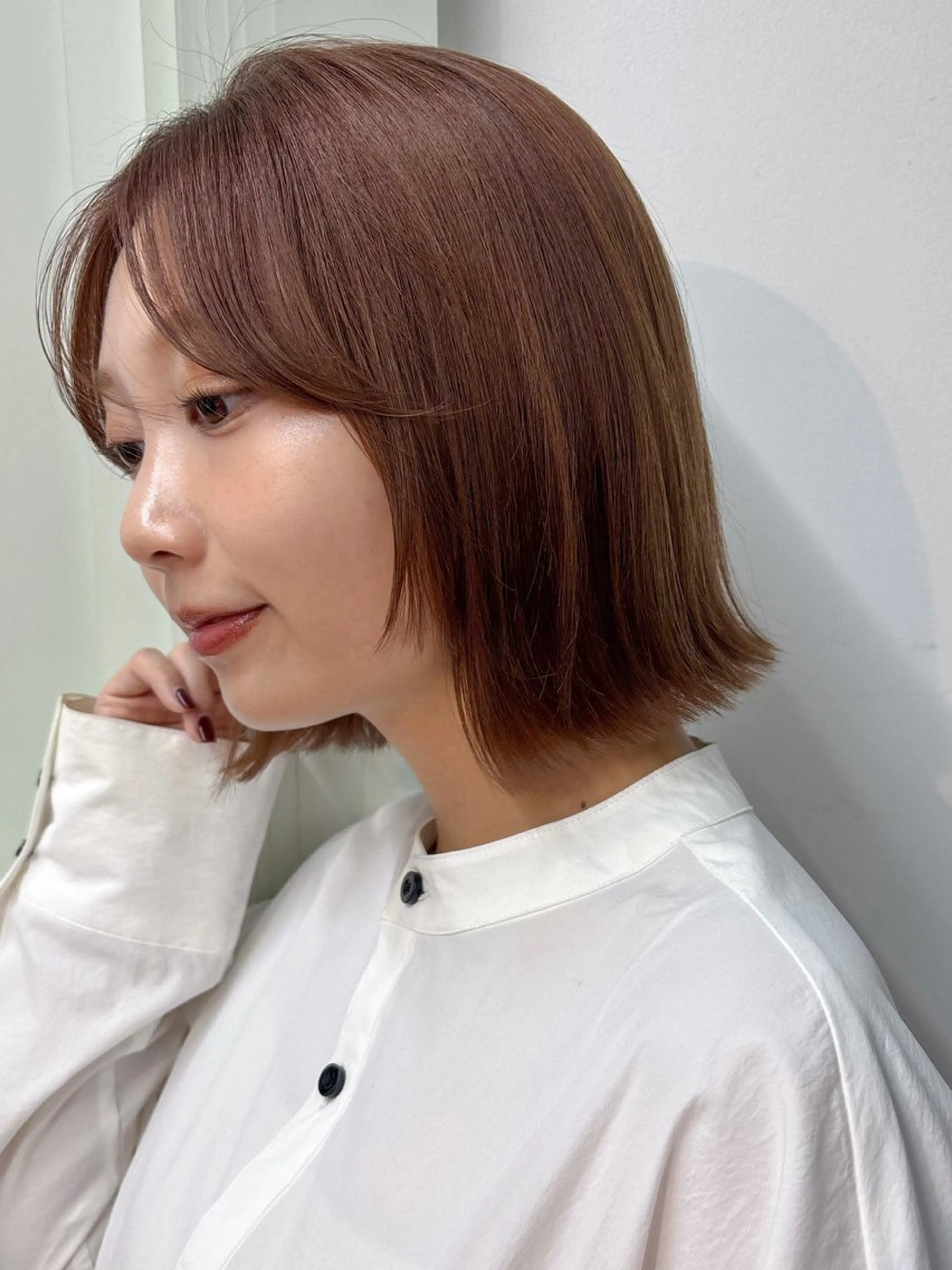 ミディアム ボブレイヤー ボブ レイヤーカット ヘアカラー ボブ/ミディアム 親しみやすさ/さくらのヘアスタイル