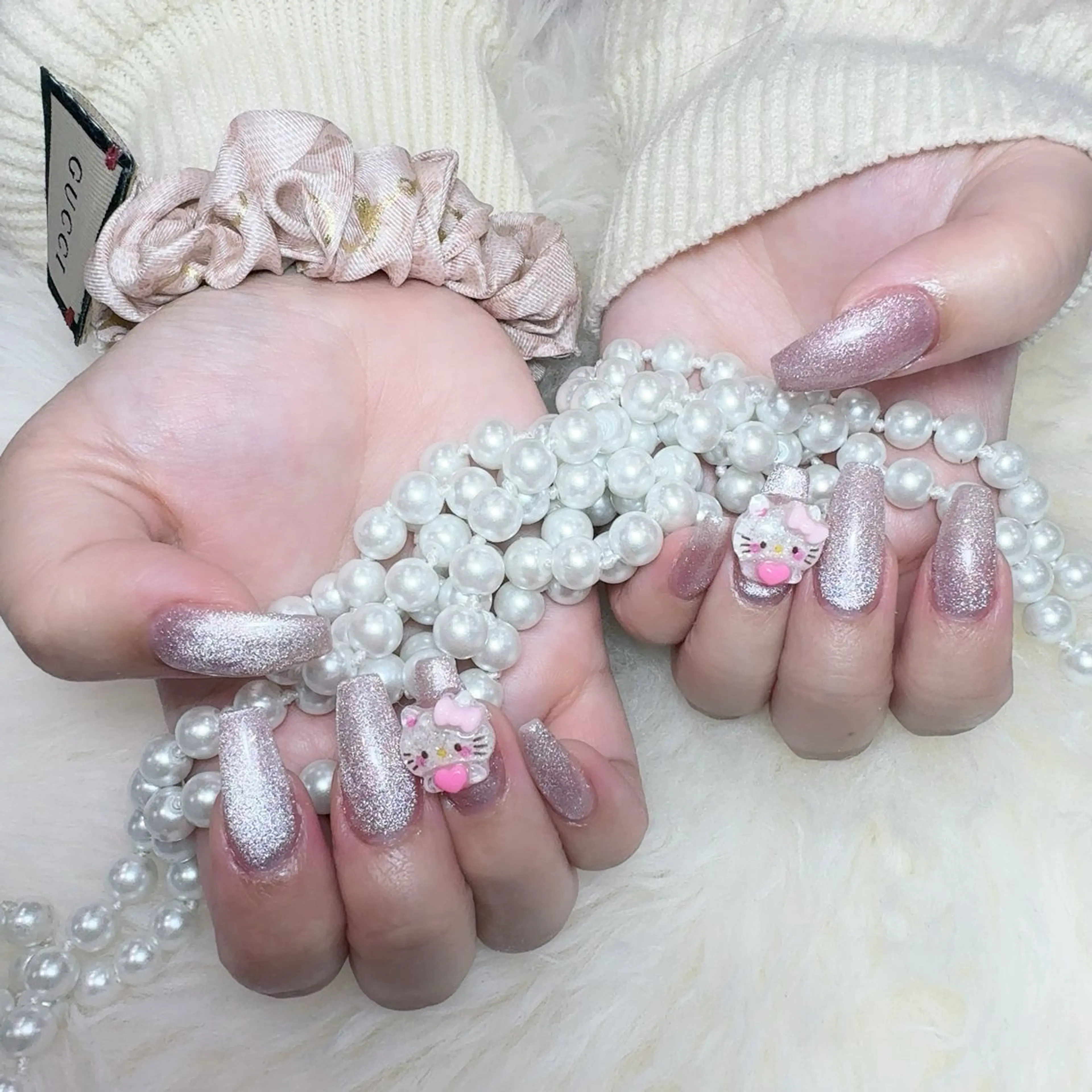 ネイル アートネイル フラッシュネイル フレンチネイル ジェルネイル ガラスフレンチ You&Me Yukiのネイルデザイン