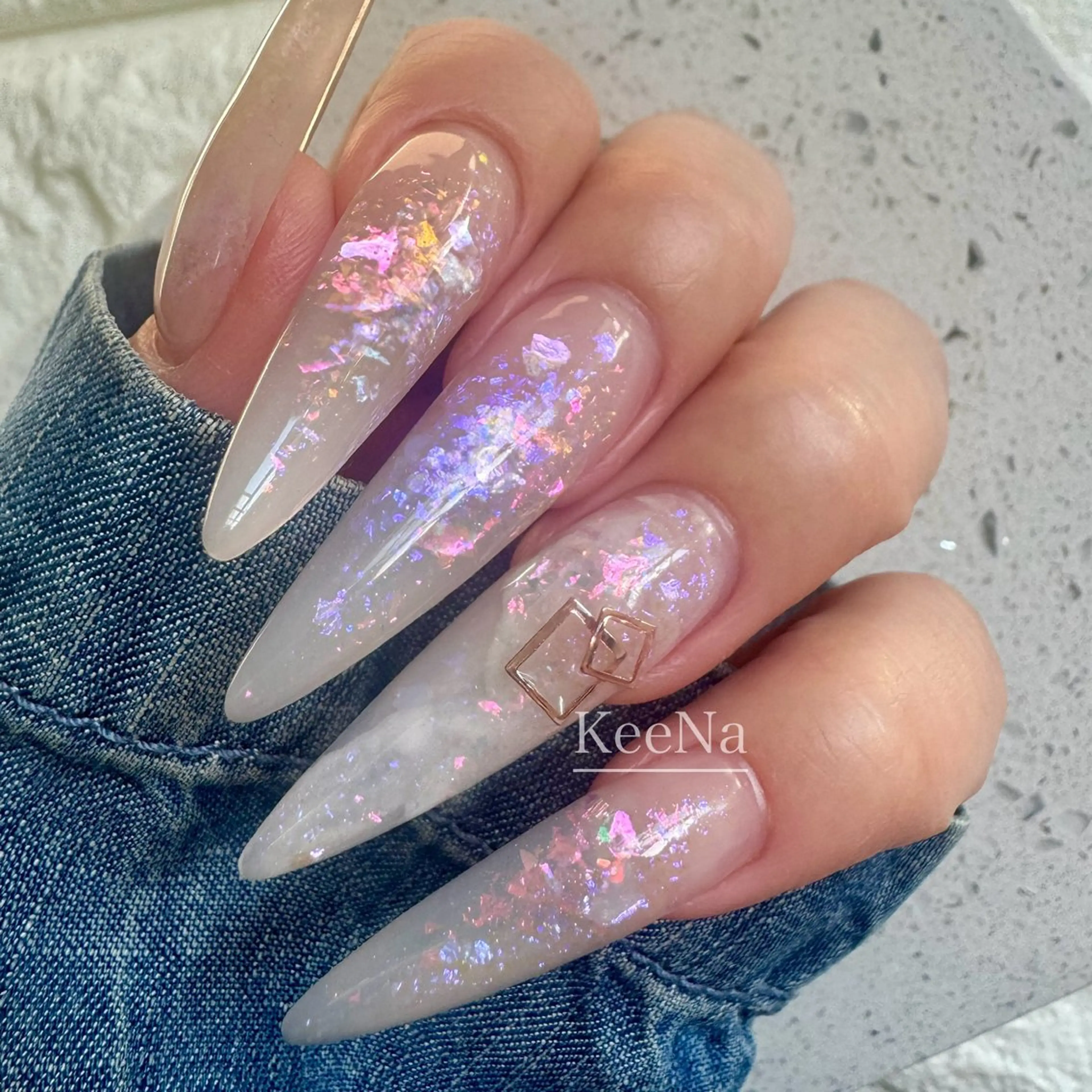 ネイル ニュアンスネイル スカルプネイル 春ネイル KeeNa キーナのネイルデザイン