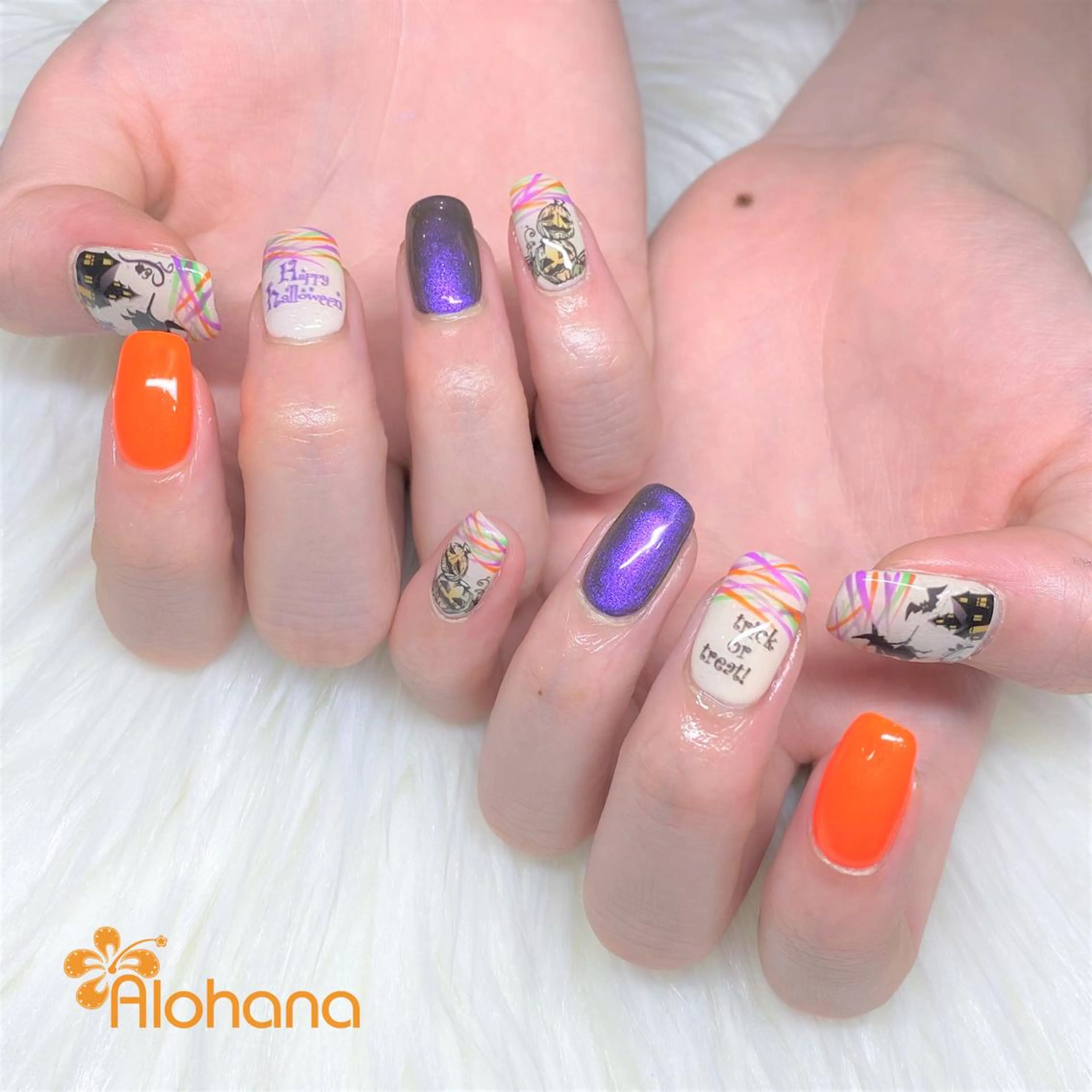 ネイル ハロウィン ハンドネイル Alohana Minaのネイルデザイン