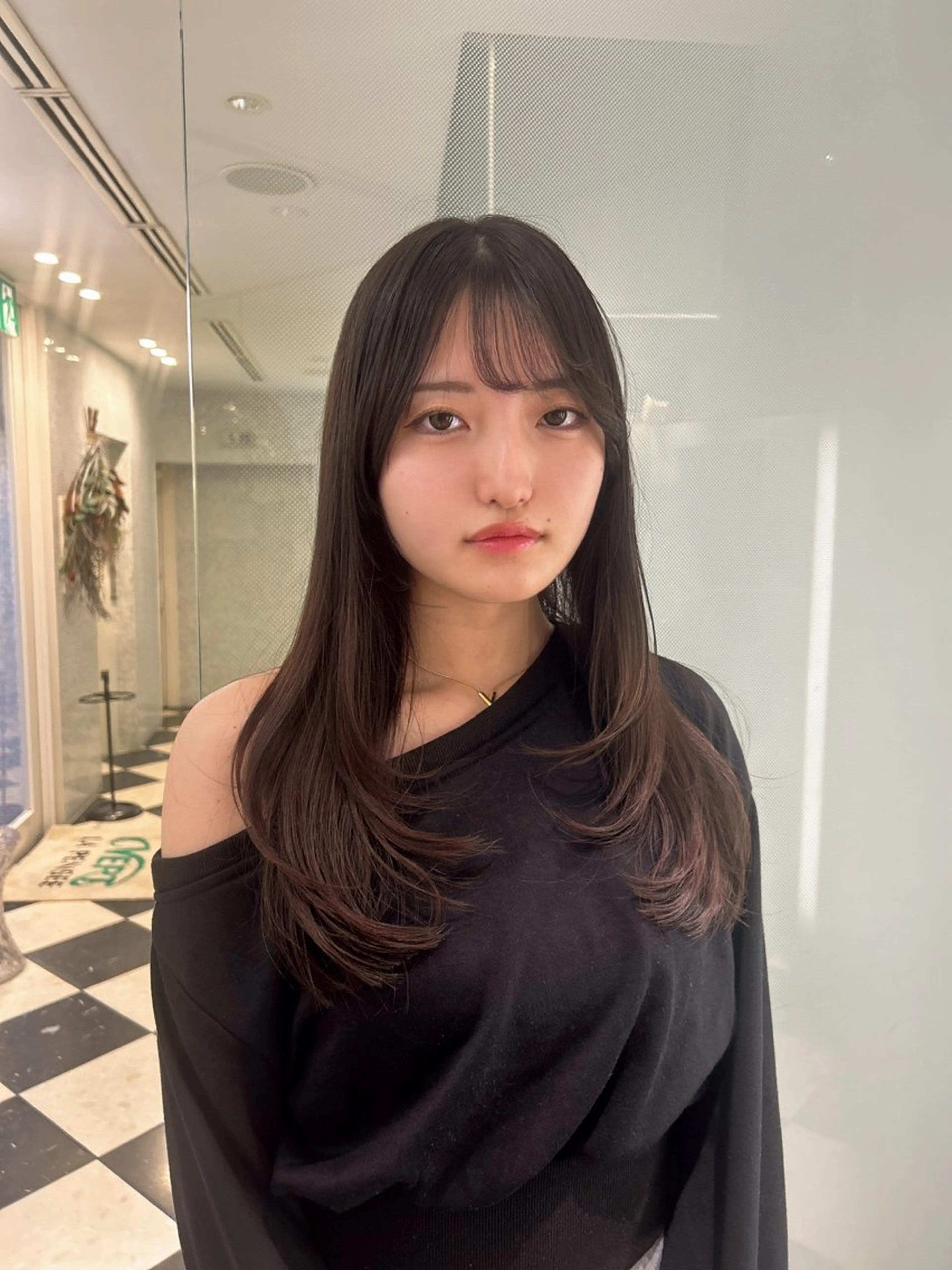 ロング レイヤーカット カット トリートメント 大谷美佳/レイヤー カット/ツヤ髪のヘアスタイル