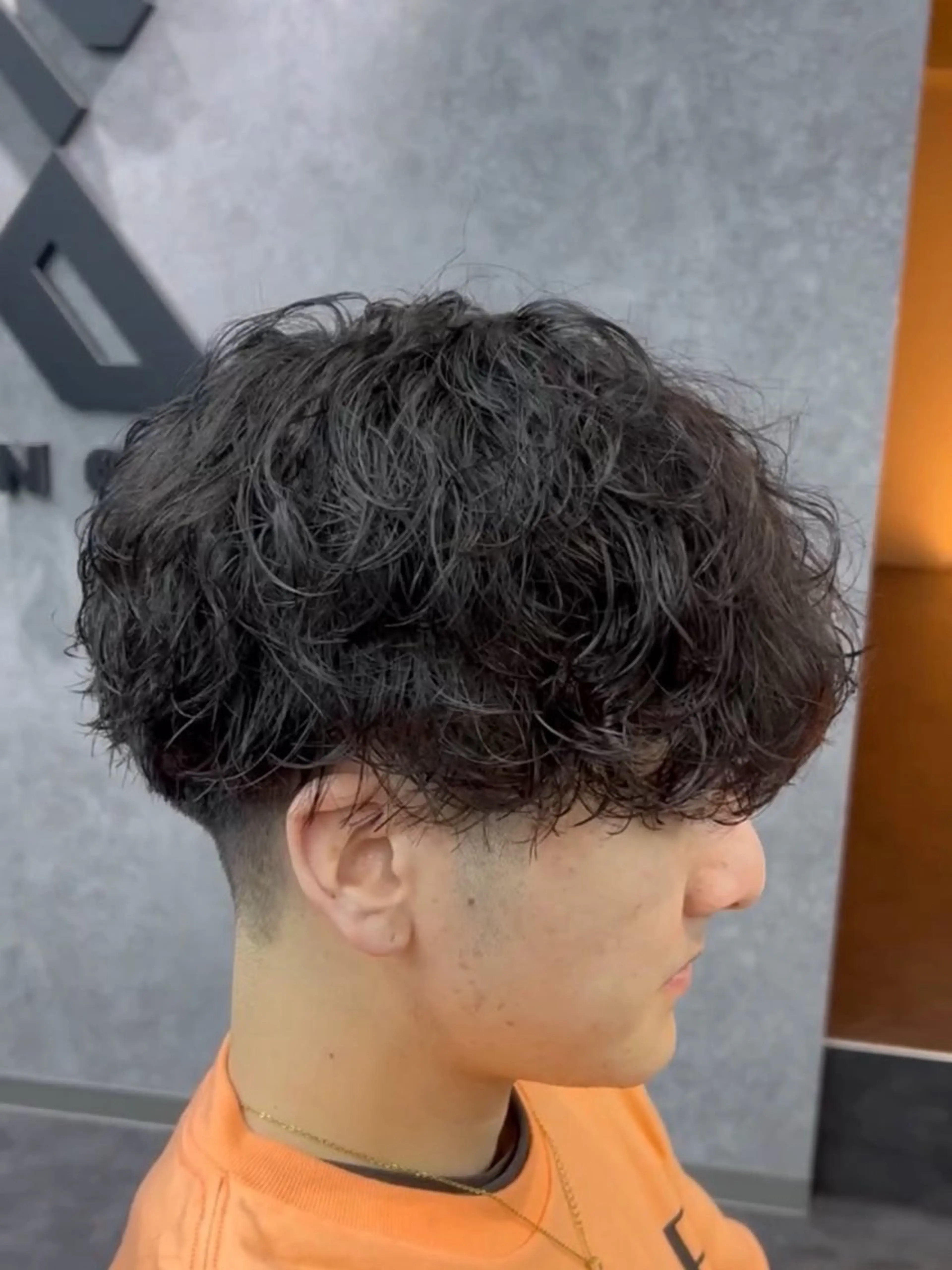 パーマ メンズ カット パーマ 深野 ちさとのヘアスタイル