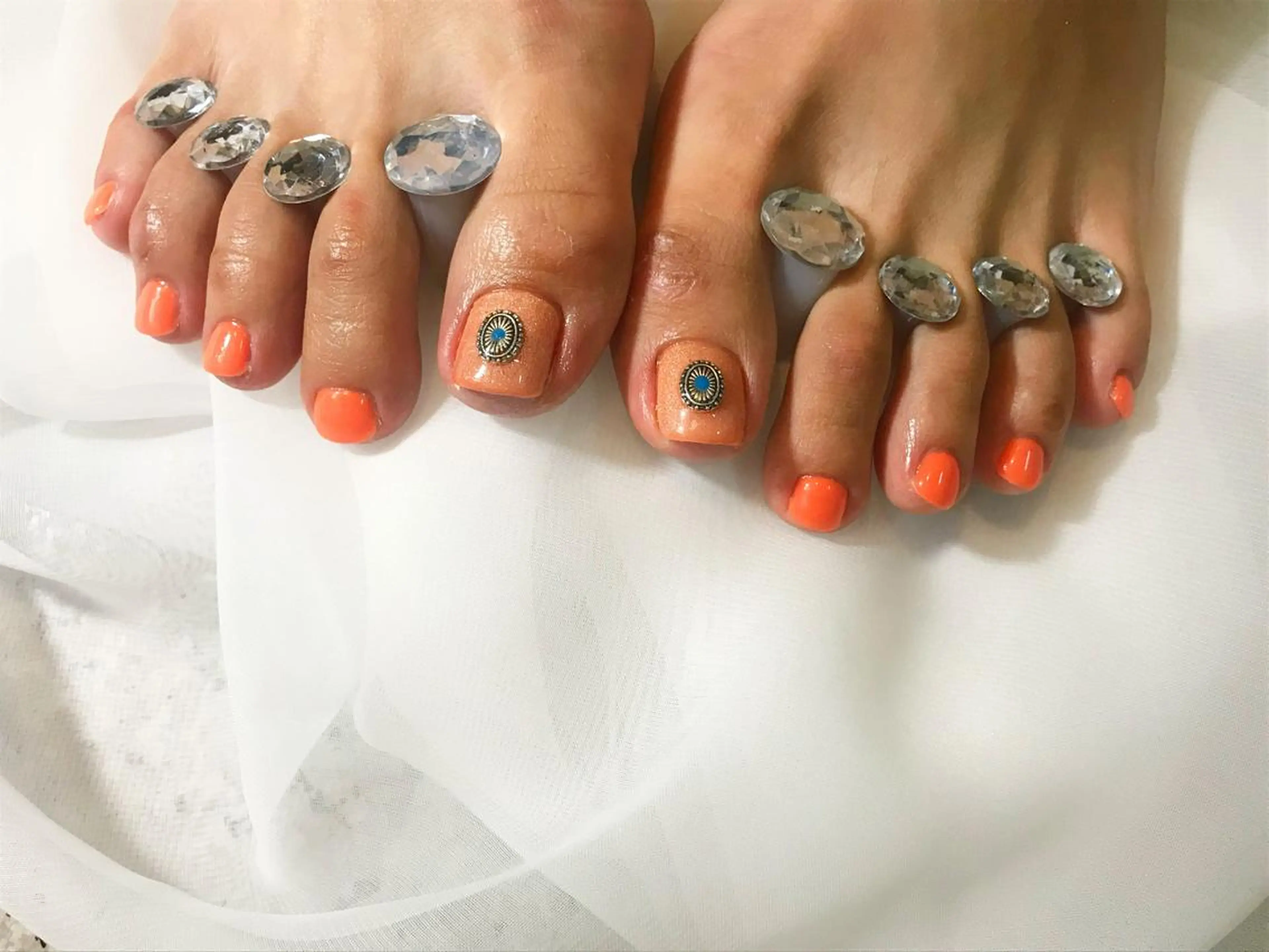 【フットオフあり】2本アート（ぷっくりアートは別料金・ロング料金有り）の写真