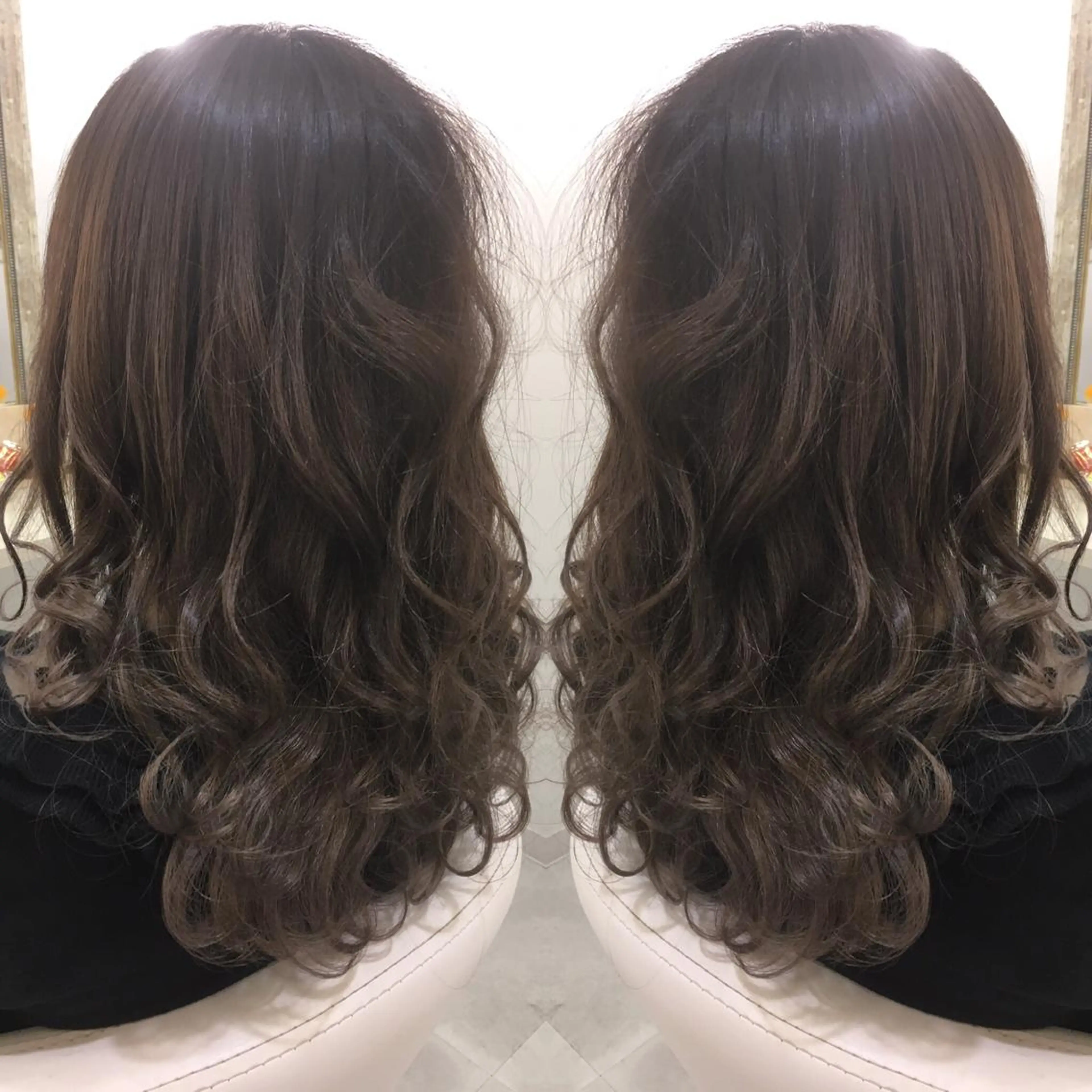 セミロング ロング カラー 髪質改善 中川　翔のヘアスタイル