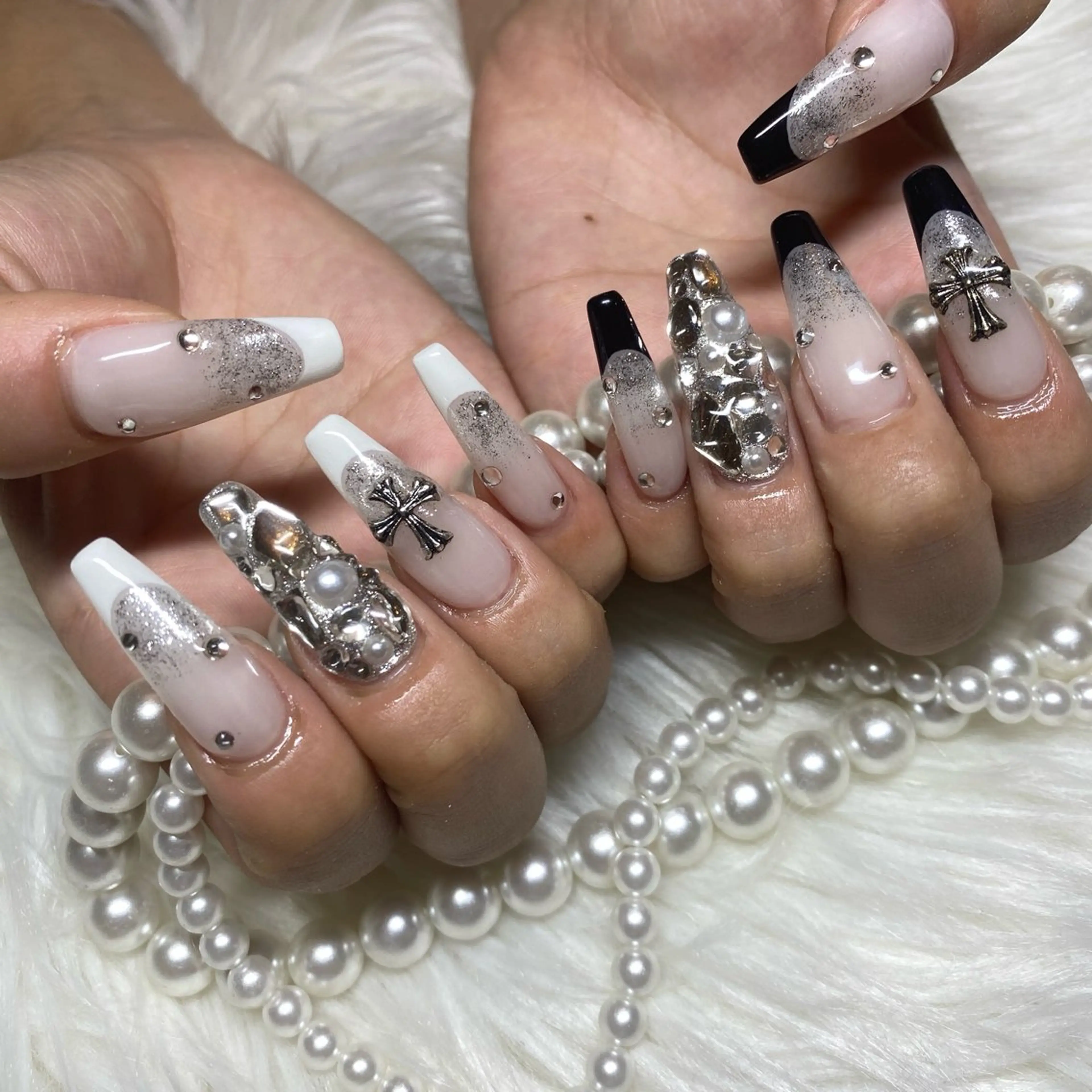 ネイル ロングネイル 持ち込み スカルプネイル Nailsalon apricotのネイルデザイン