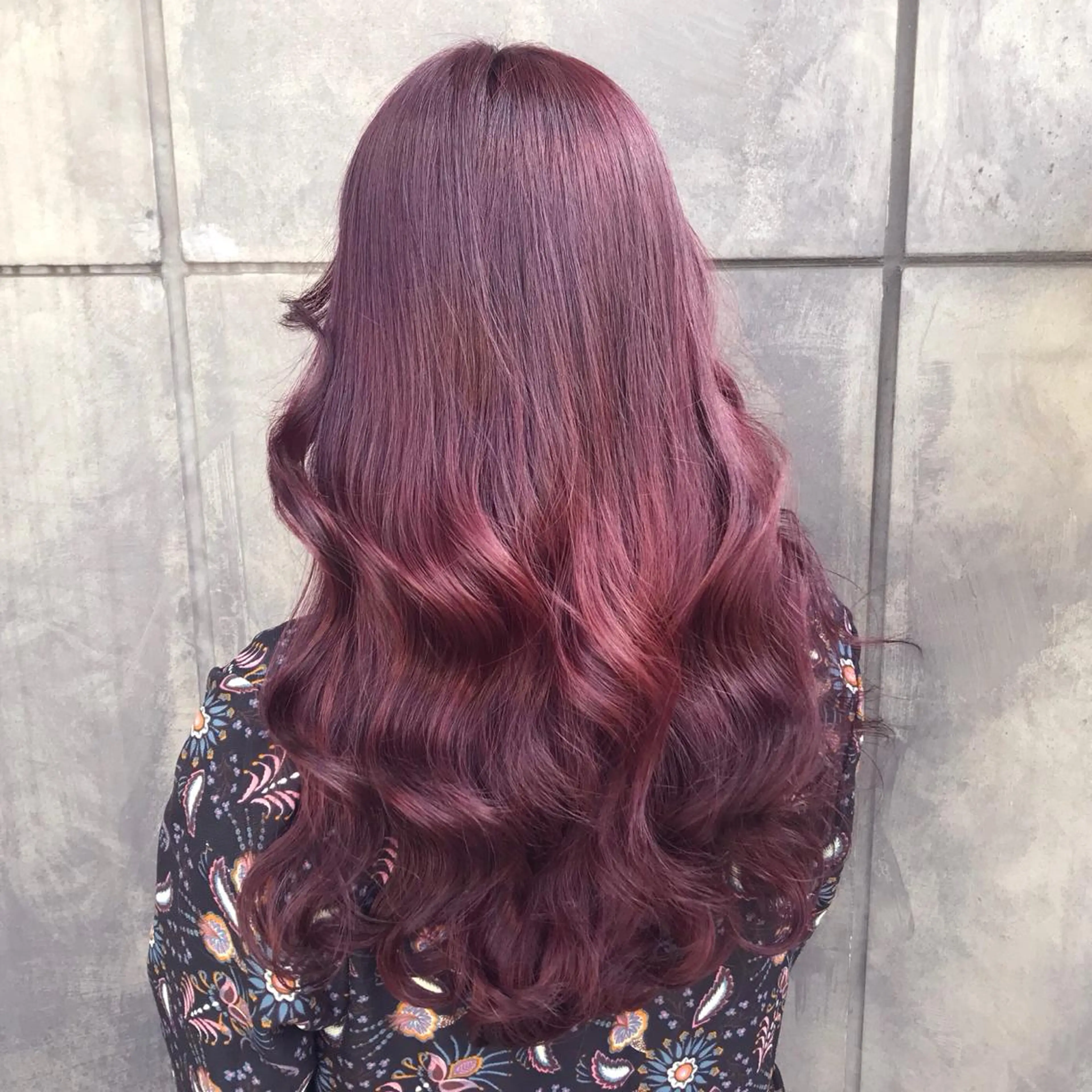 ロング カラー レッドカラー バイオレットカラー ヨシンモリ ムルギョル巻き 韓国風ヘア K-POP好き美容師 🇰🇷Kai.Yのヘアスタイル