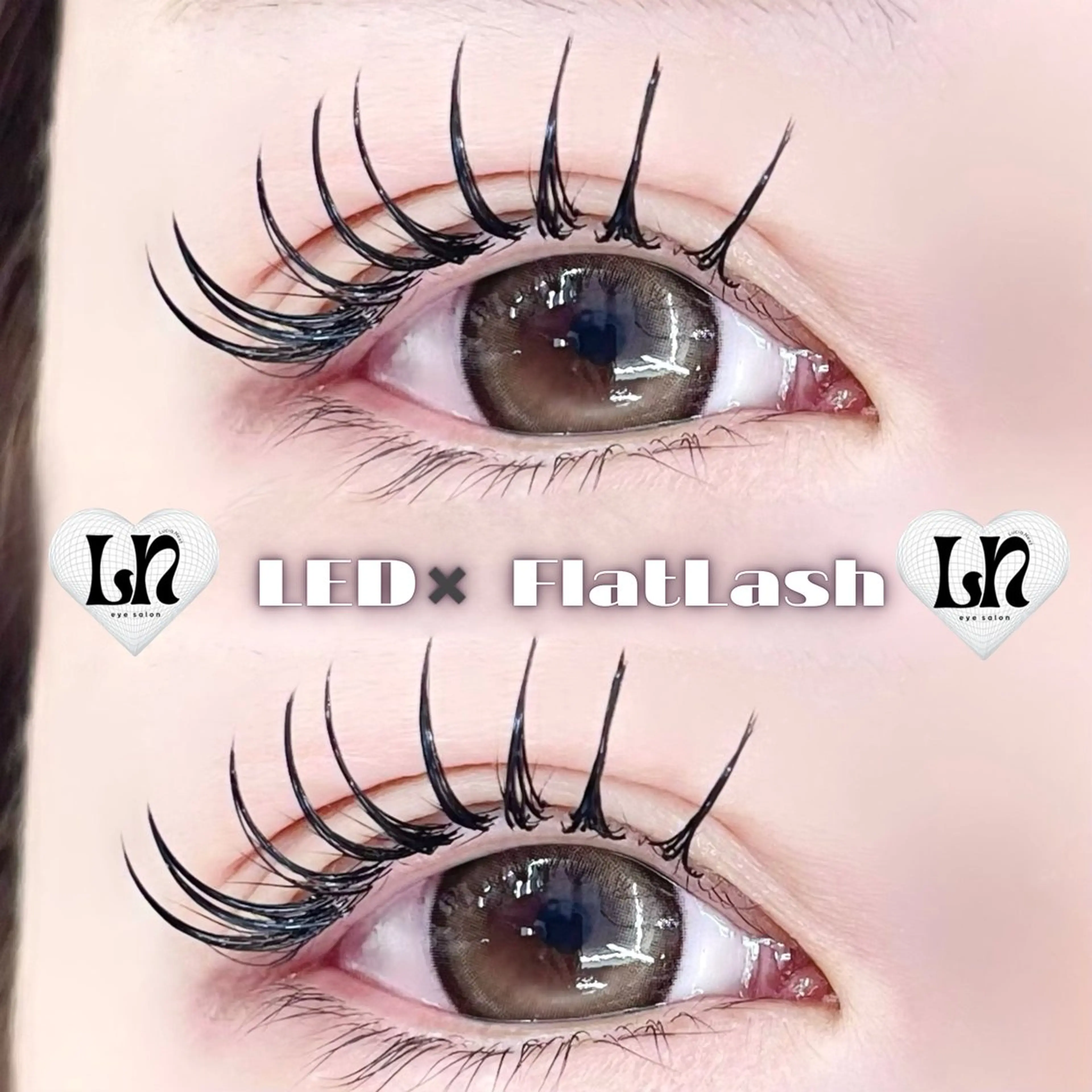 🔦 𝐋𝐄𝐃×フラットラッシュ140本⁖✦ ˖持続力最高💖【オフ込/束感仕上げ】⚠️下記内容をお読みくださいの写真