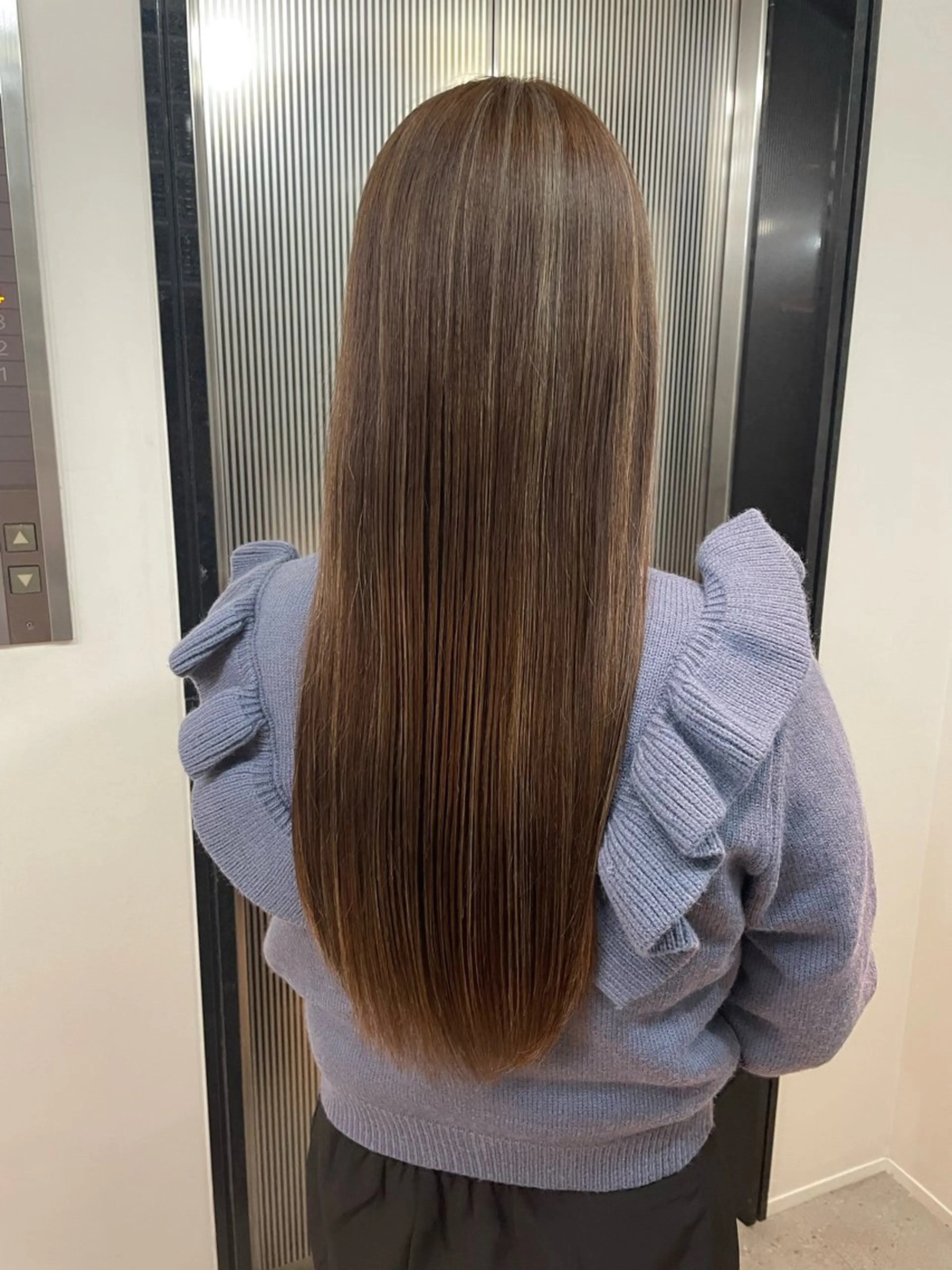 ロング カラー ハイライトカラー ハイライト 髪質改善 ショート/脱白髪染め ☆宇﨑悠実のヘアスタイル