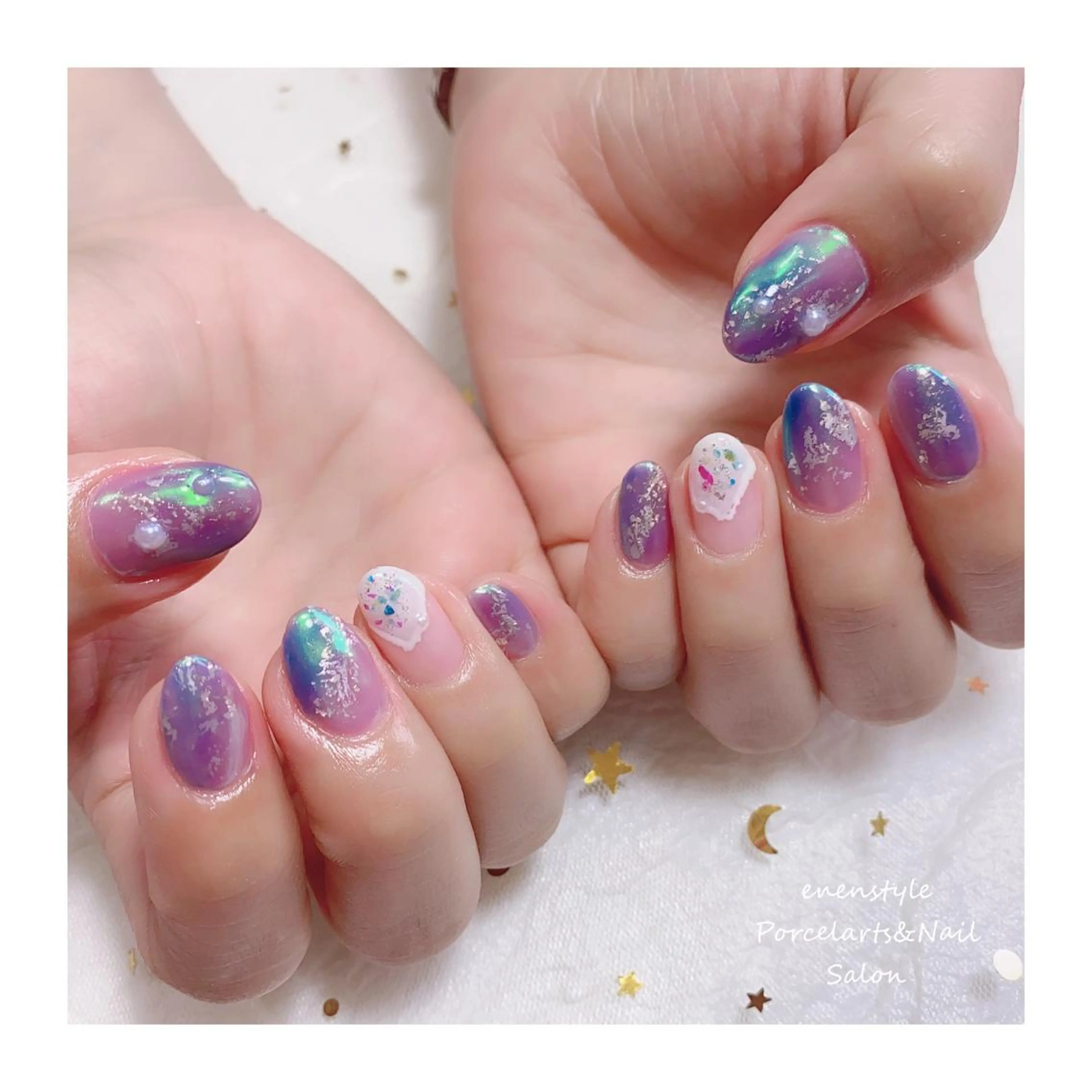 ミディアム ネイル ジェルネイル ニュアンスネイル オフィスネイル ワンカラーネイル パラジェル ハンドネイル 👑enen style👑のネイルデザイン