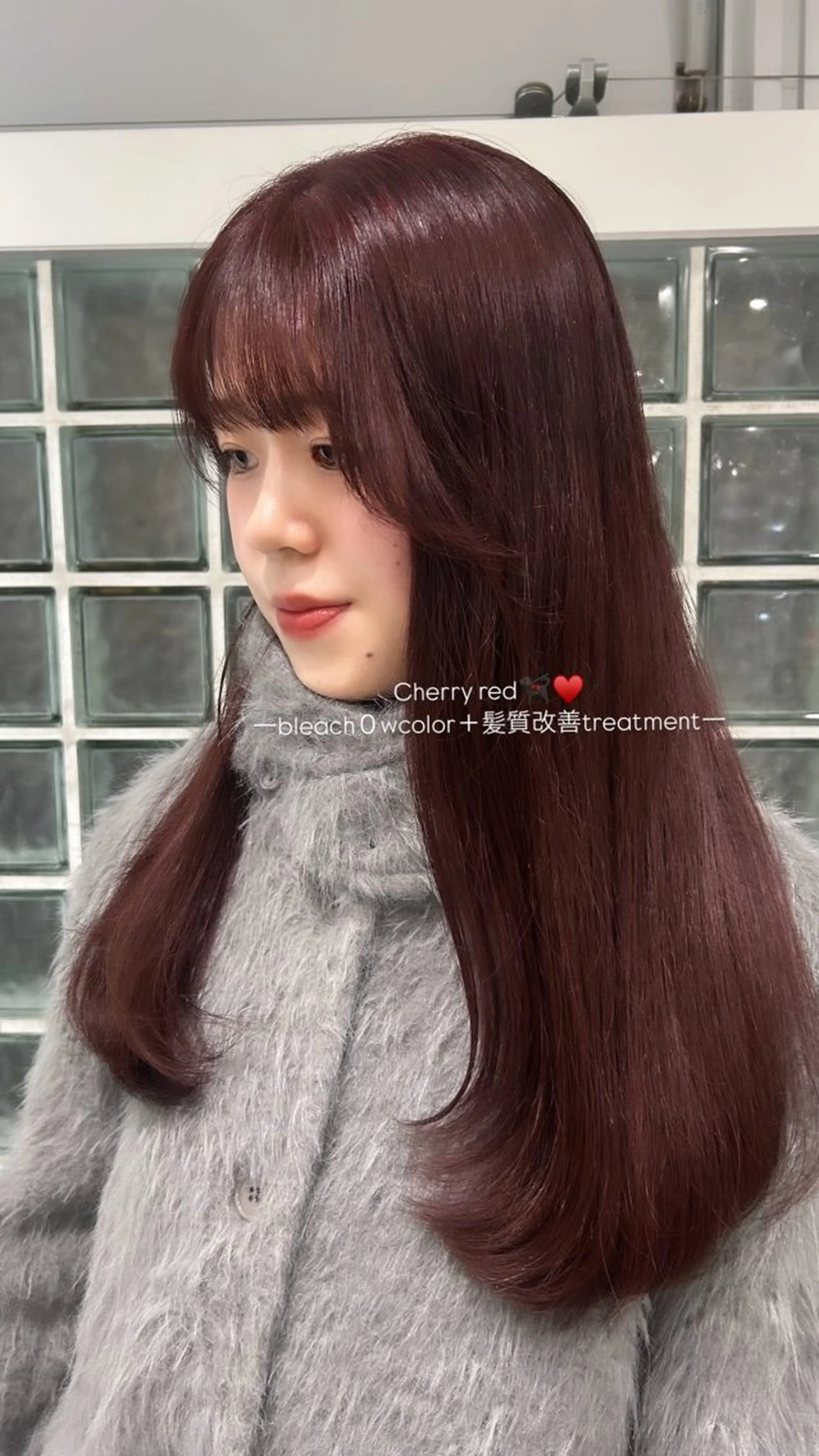 ロング カラー カット 縮毛矯正 愛結 暖色カラー🎀🩰のヘアスタイル
