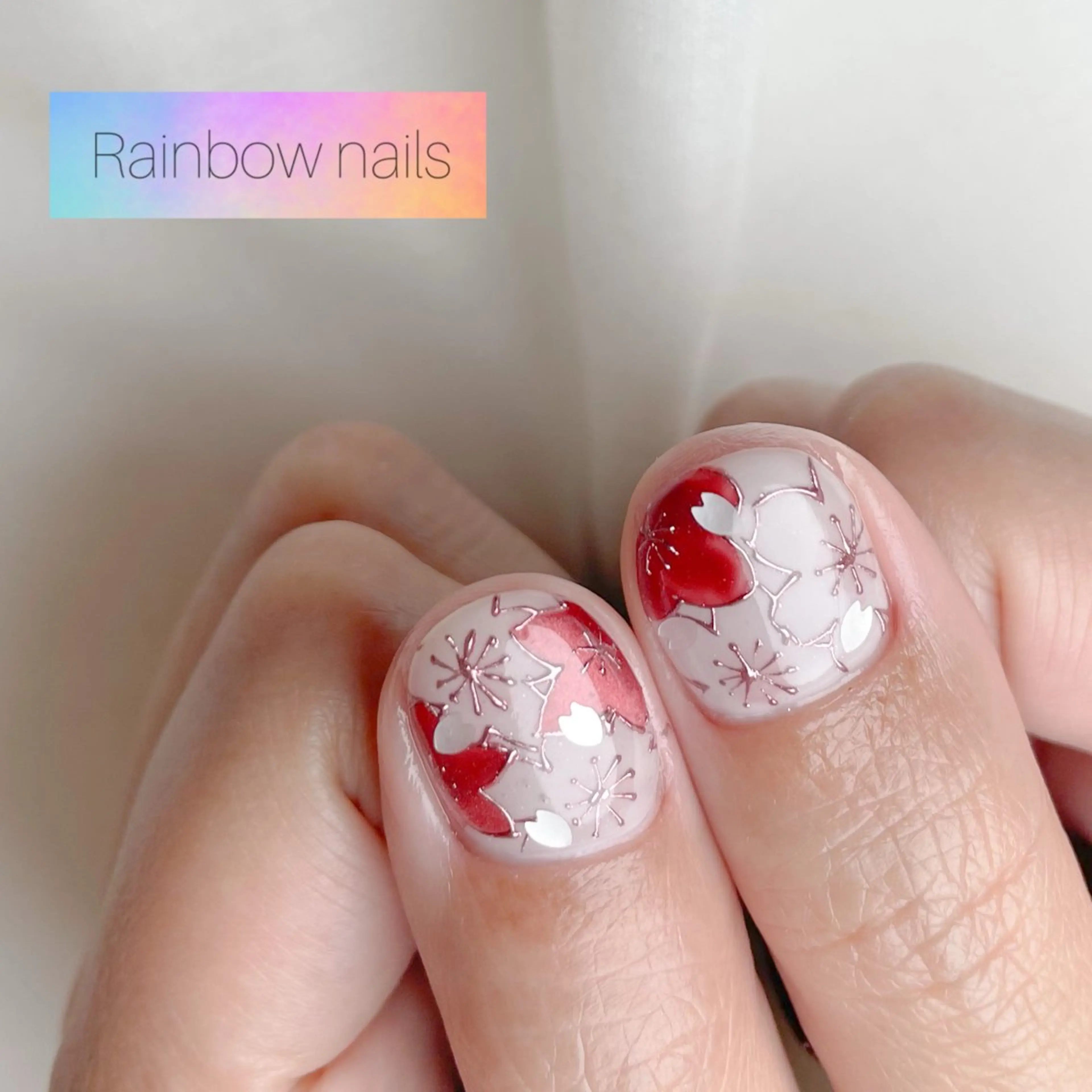 ネイル Rainbow nailsくろちゃんのネイルデザイン