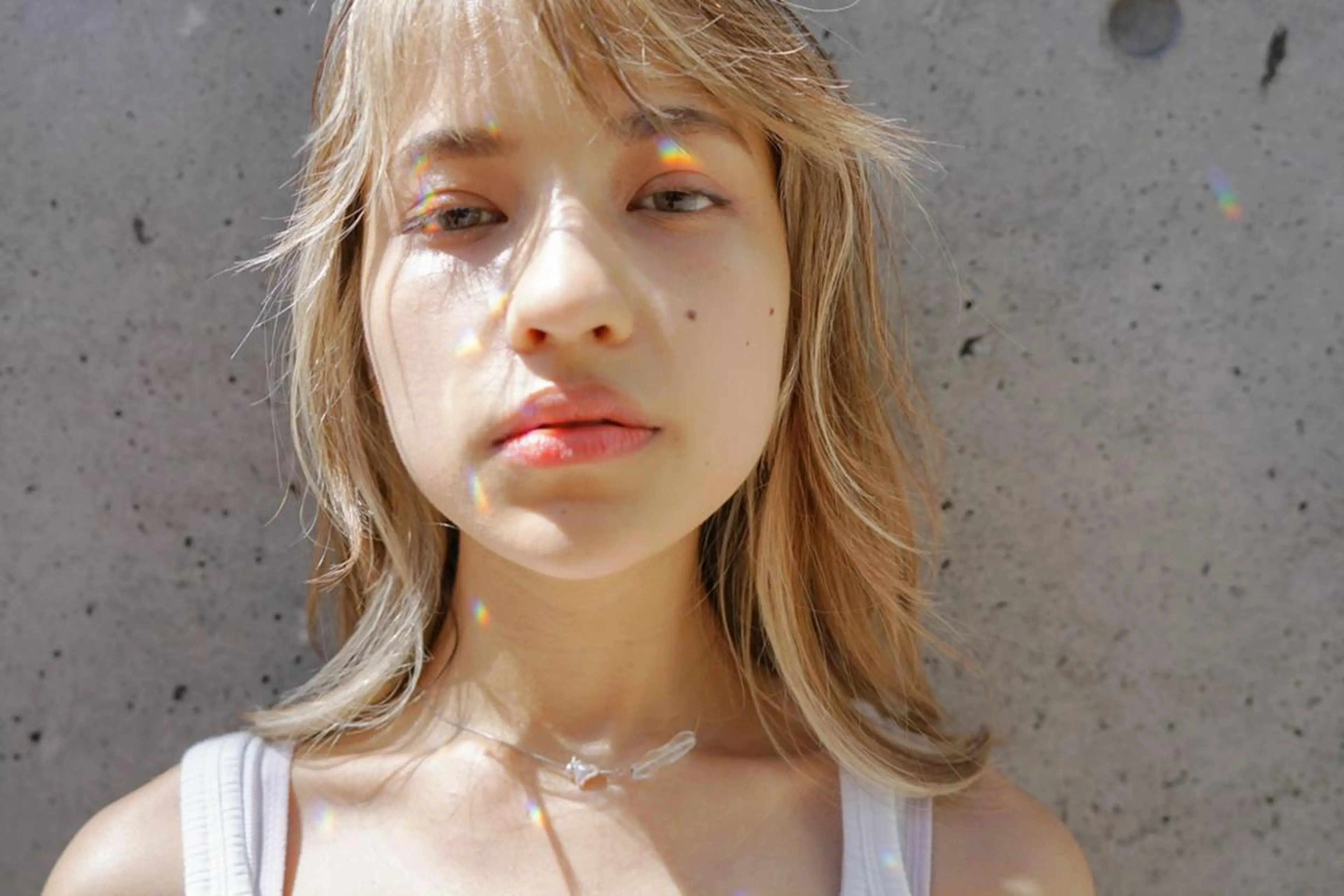 セミロング カラー パーマ ヘアアレンジ アディクシーカラー ベージュカラー ブロンド フォギーベージュ ハイトーンカラー N° uairo 川崎店【ユアイロ】のヘアスタイル