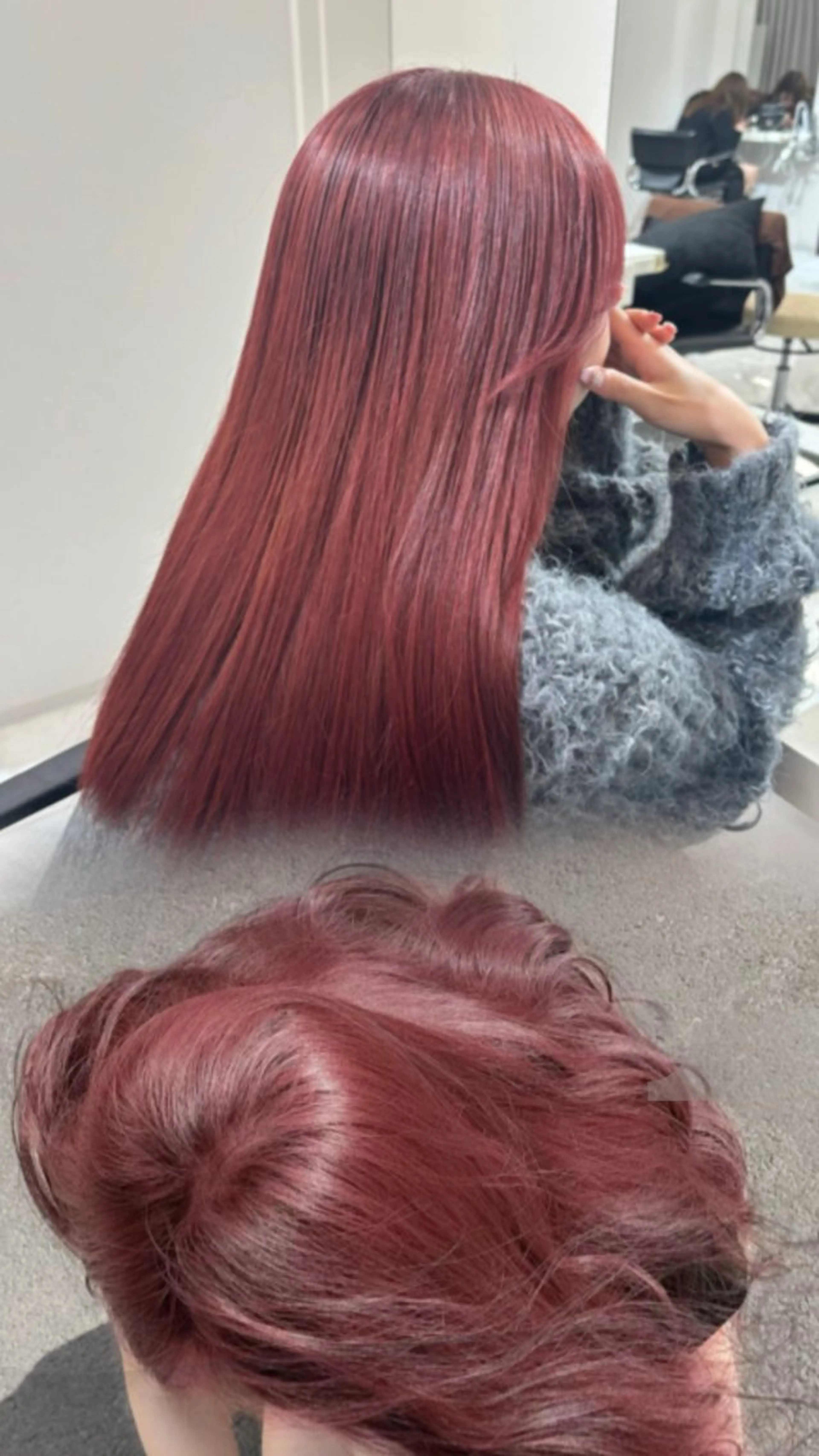 ロング カラー ブリーチ ダブルカラー ブリーチなしカラー ヘアカラー 🩶大人韓国ヘア 渋谷/Satsukiのヘアスタイル