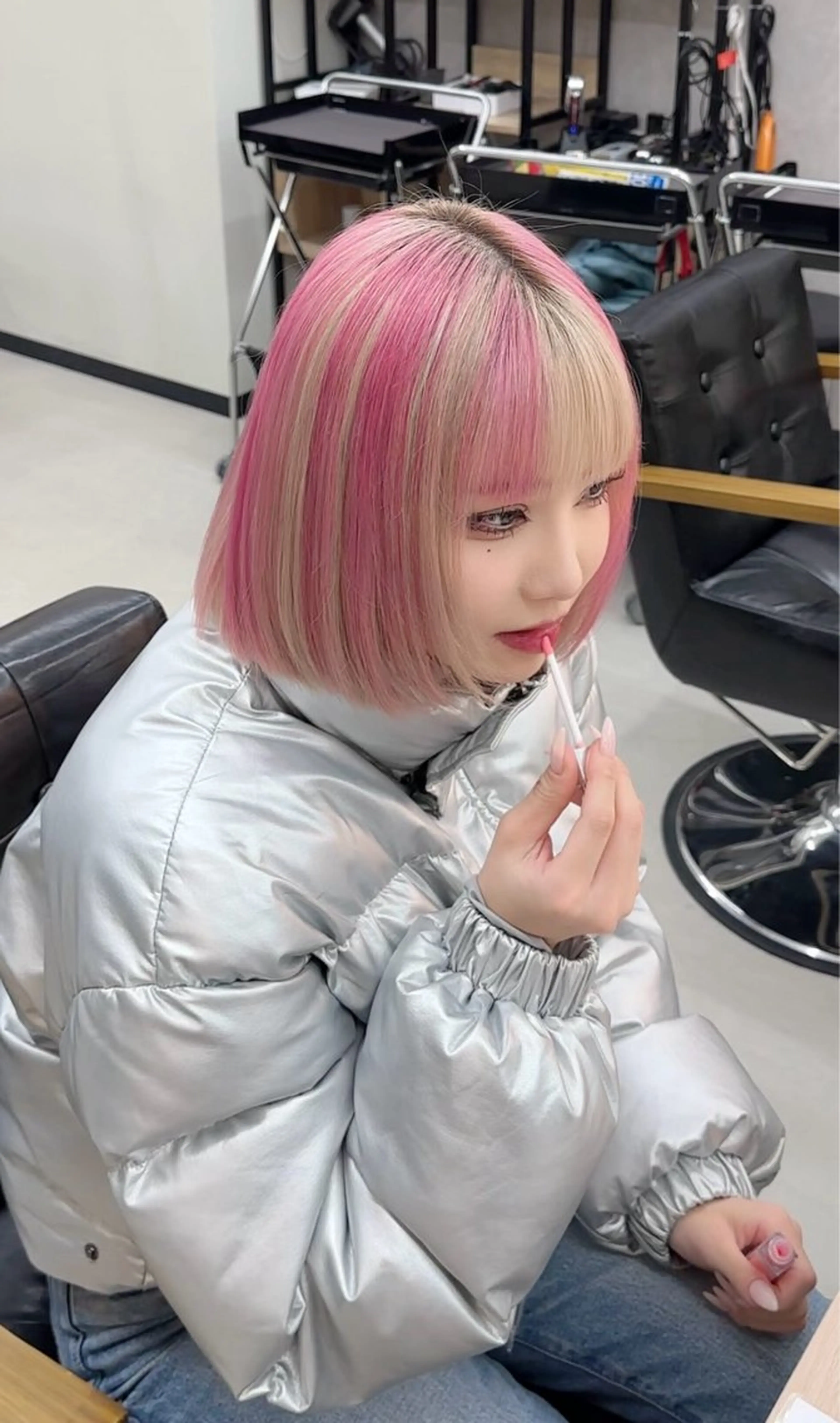 ミディアム カラー カット ヘアカラー トリートメント 𝐑𝐲𝐮𝐤𝐢 【店長】ALEAPのヘアスタイル