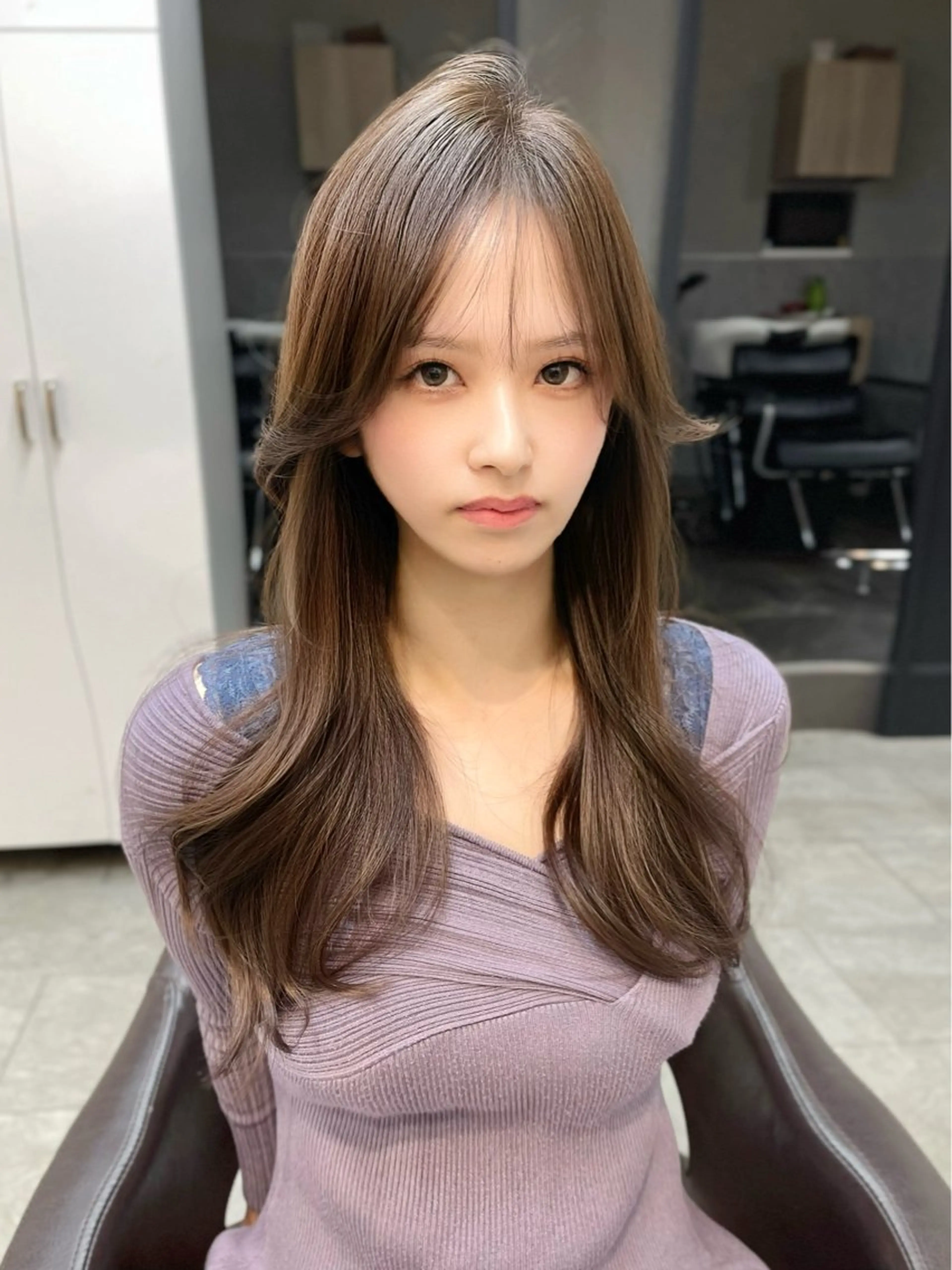 ロング 韓国風レイヤー ショート/犬塚 優介のヘアスタイル