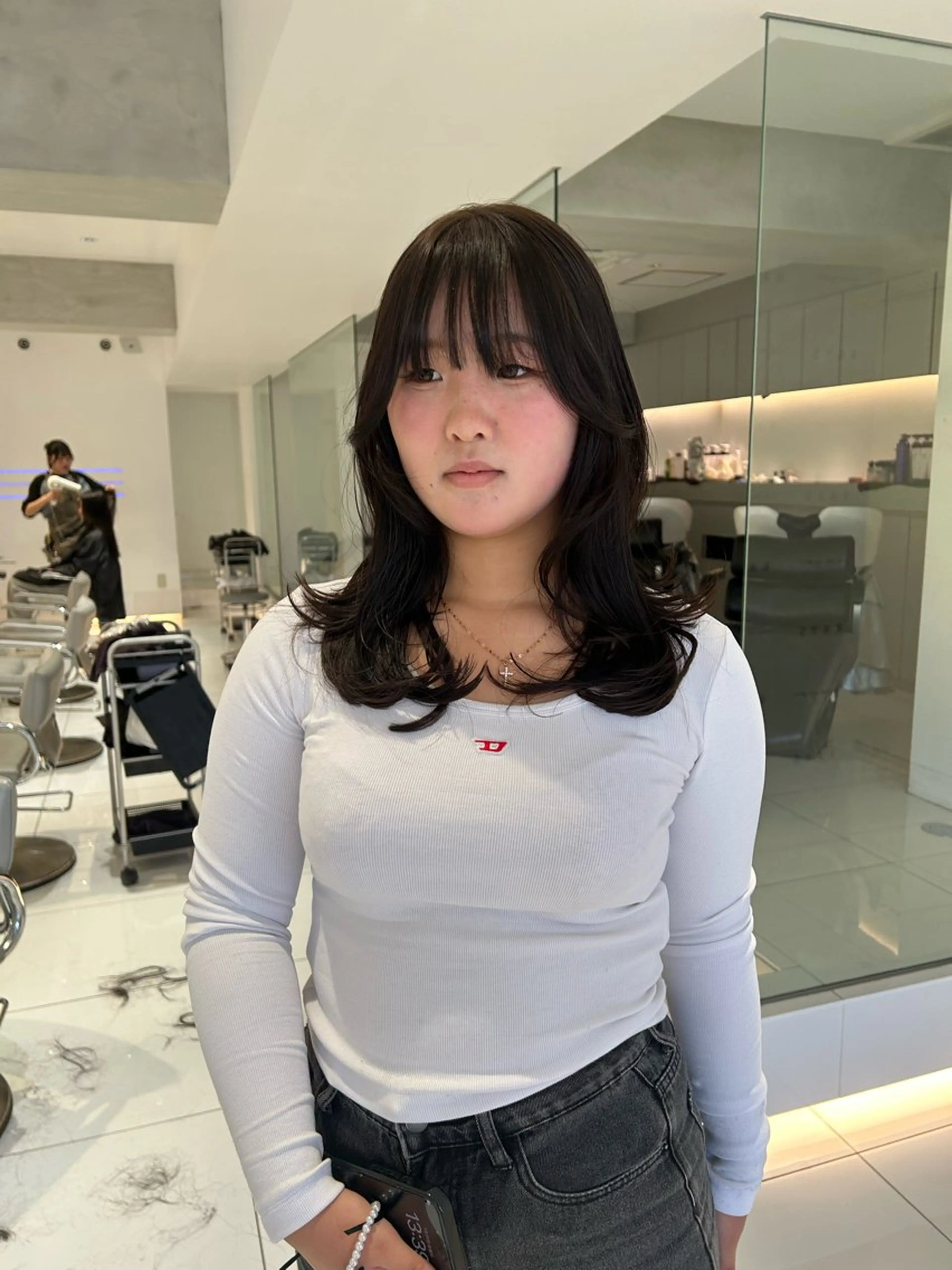 セミロング カラー カット 海外レイヤー /NAGISAのヘアスタイル