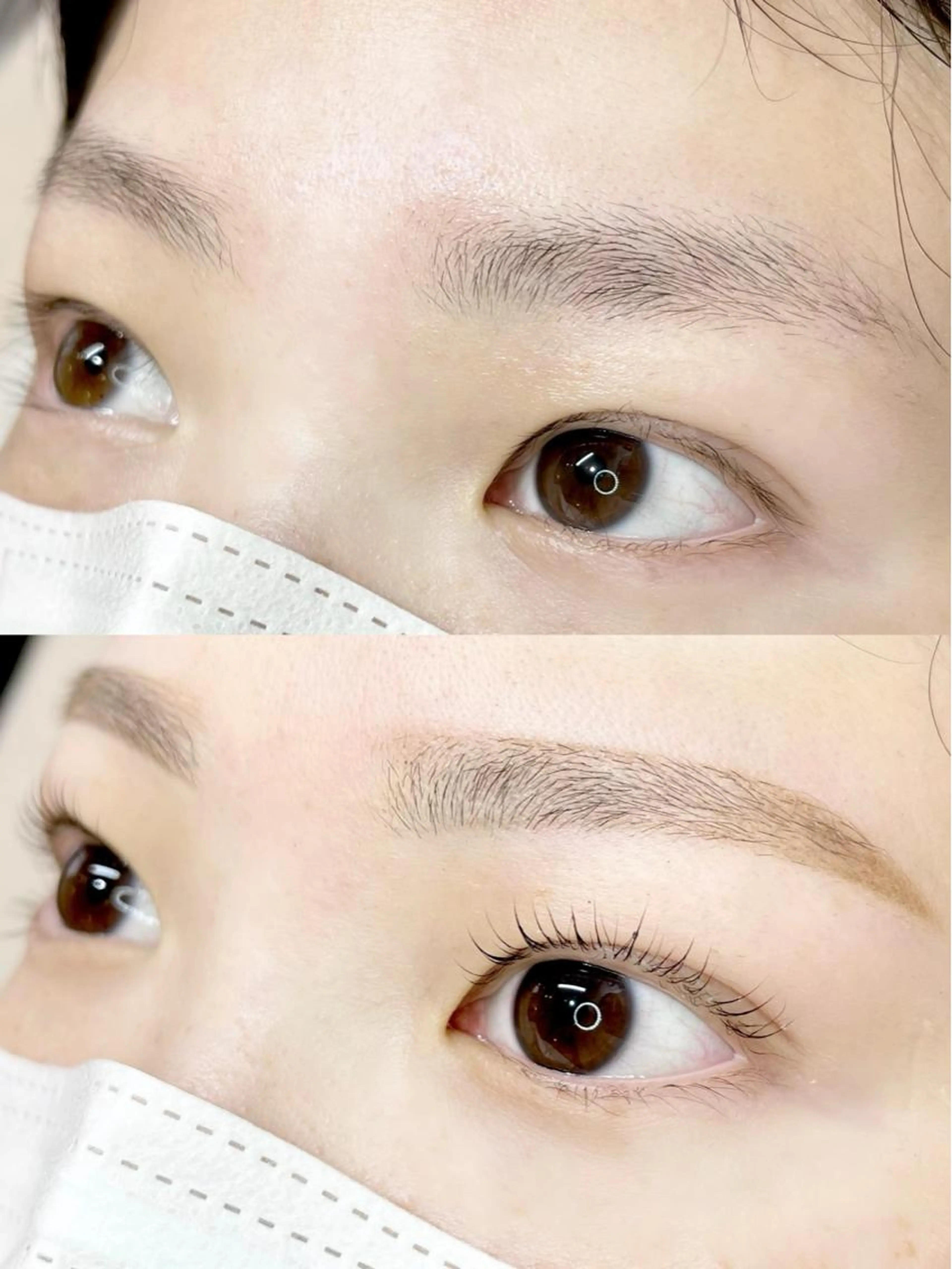 【まつパ+眉wax】ダメージレスまつげパーマと黄金比眉waxスタイリングsetの写真