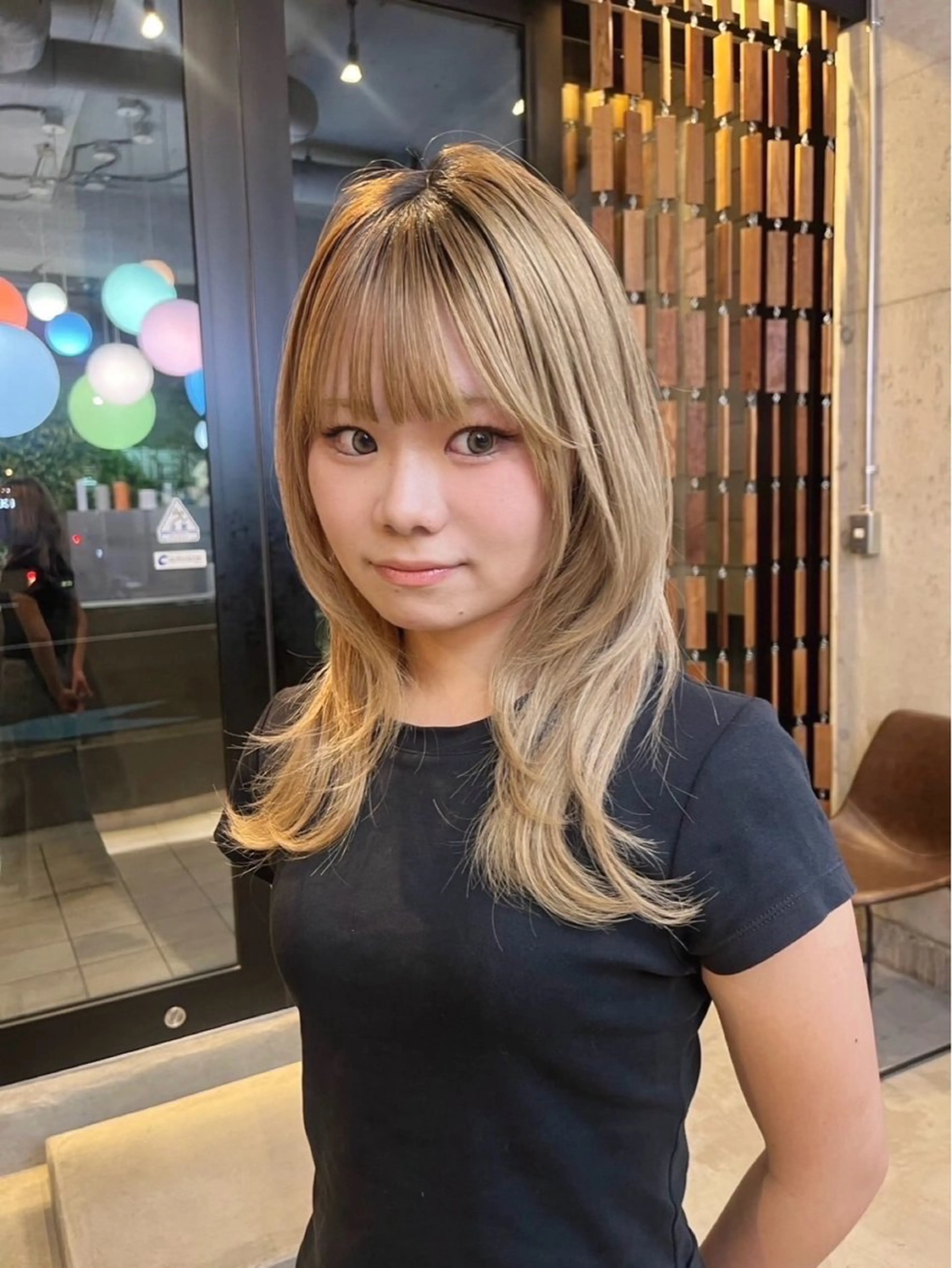 セミロング カラー ハッシュカット カット ヘアカラー トリートメント haruka ♡レイヤー/透明感のヘアスタイル