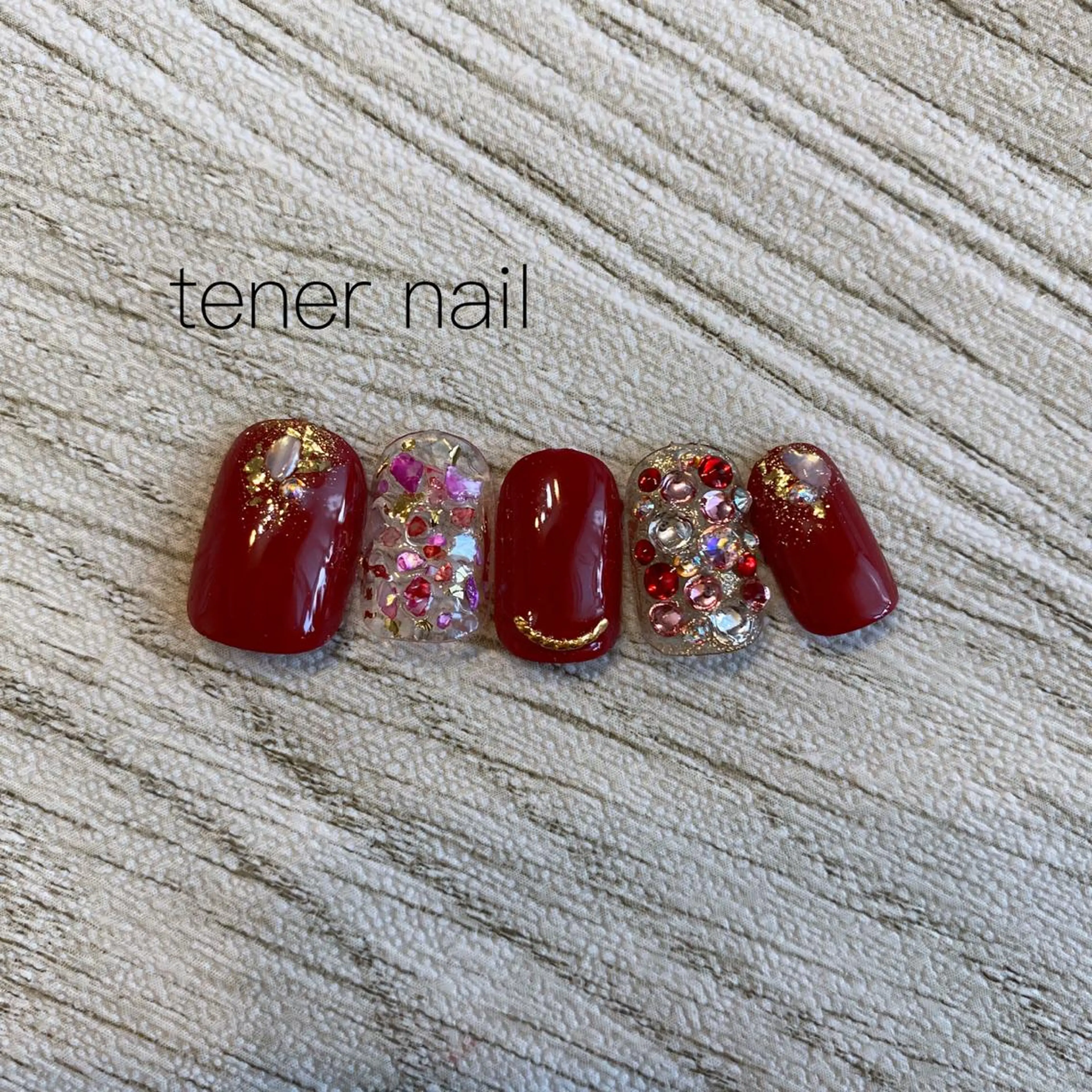 ネイル アートネイル ストーンネイル テネルネイル tener nailのネイルデザイン