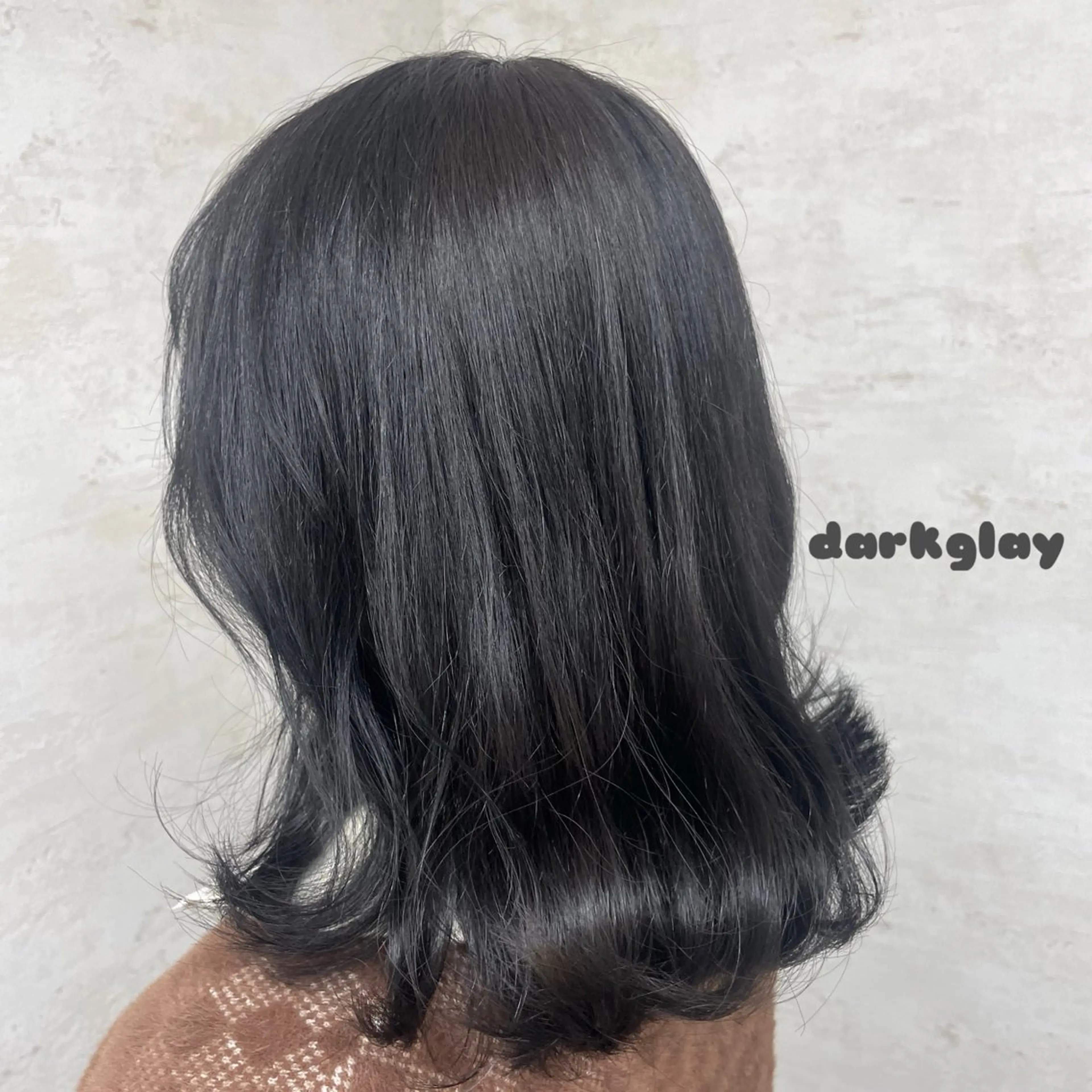 ミディアム カラー 黒髪 透明感カラー グレージュ picasso yume/ボブカットのヘアスタイル