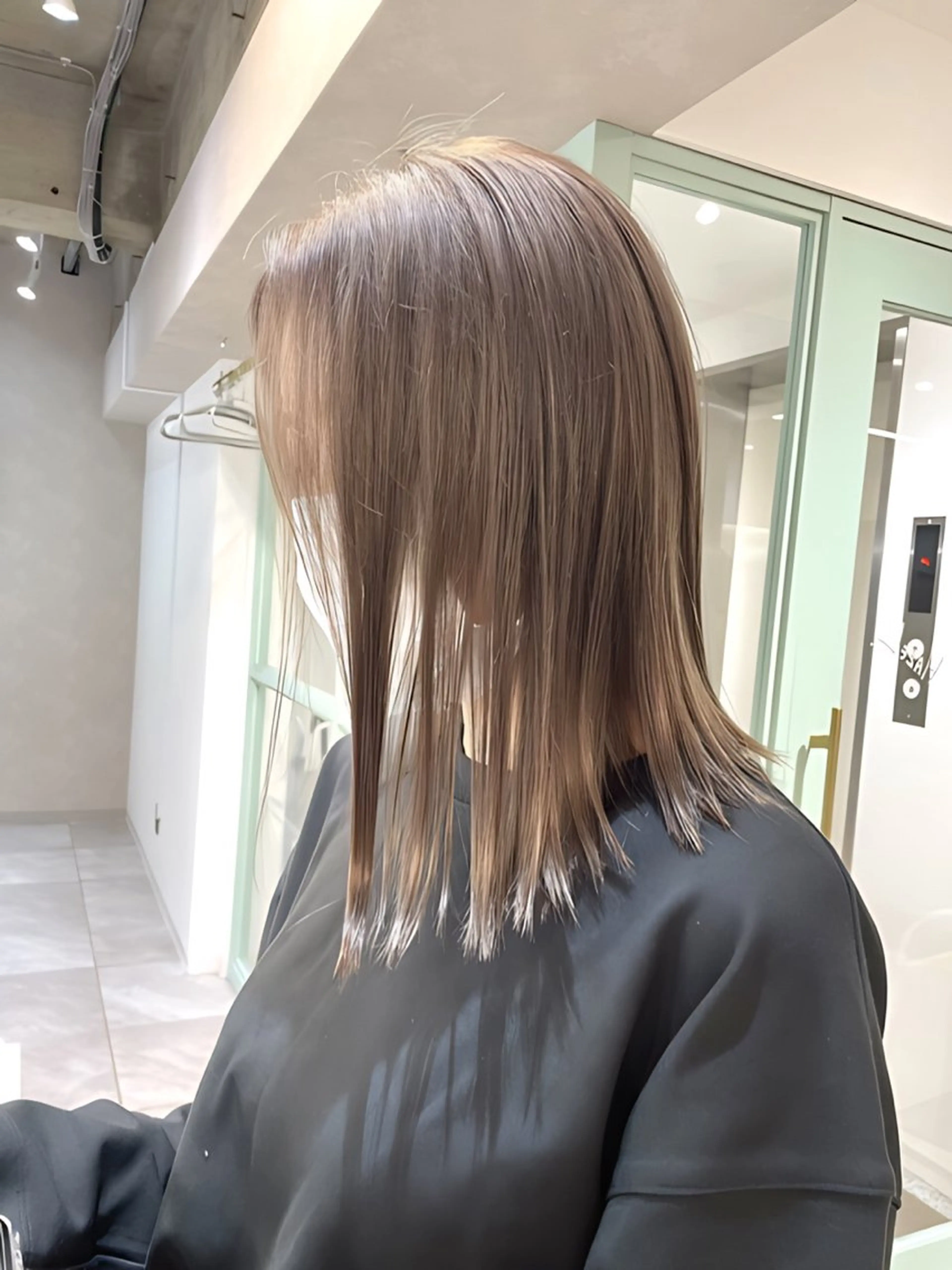 ミディアム カラー ベージュカラー ヘアカラー トリートメント ボブ/透明感カラー/ 赤み消し/miyaのヘアスタイル