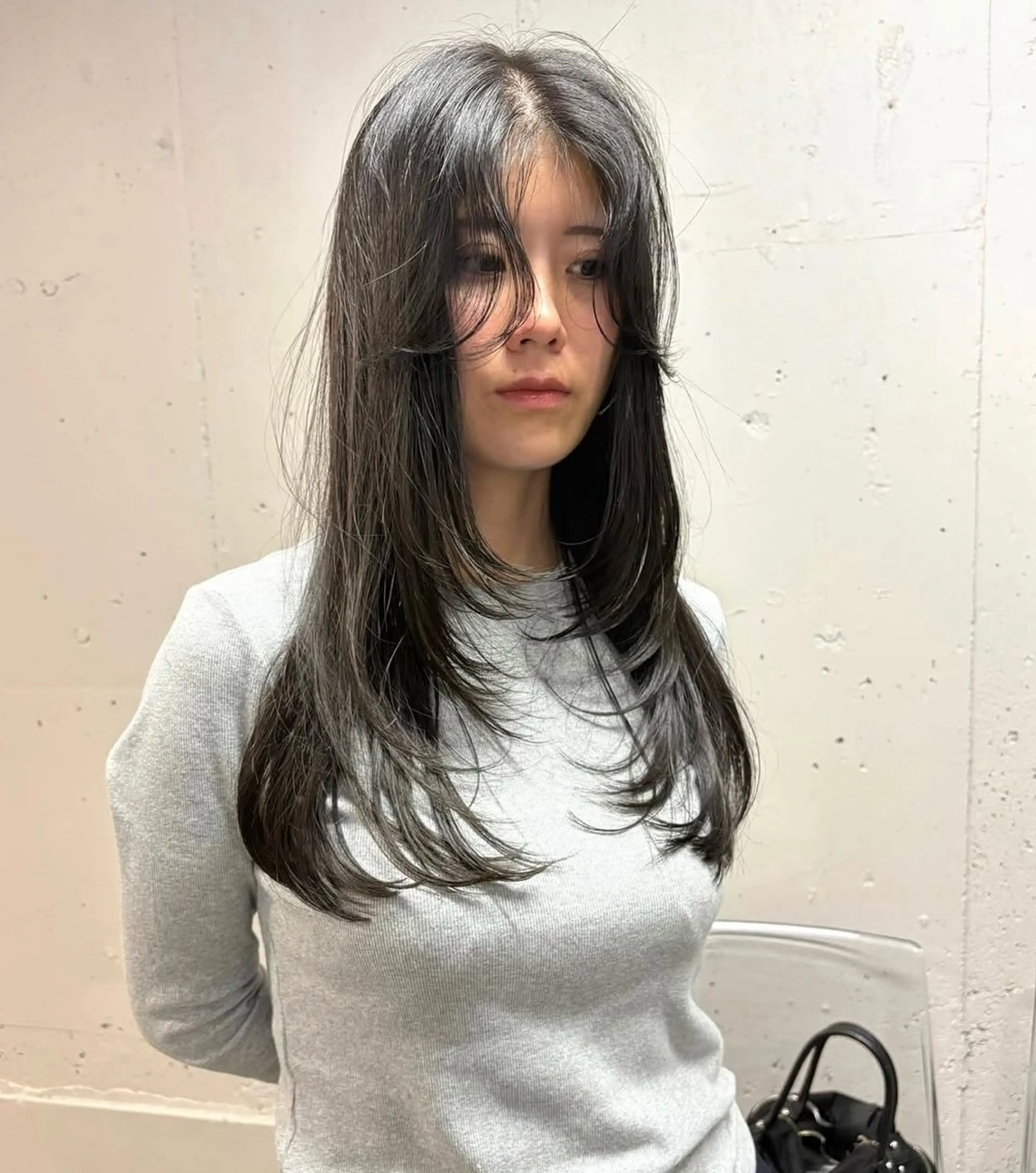 ロング ボブ ロング 似合わせカット ボブ× フェイスレイヤー🩰のヘアスタイル